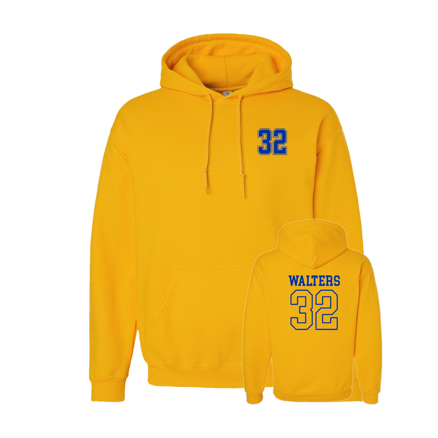 Hoodie — Chest Back in Gold