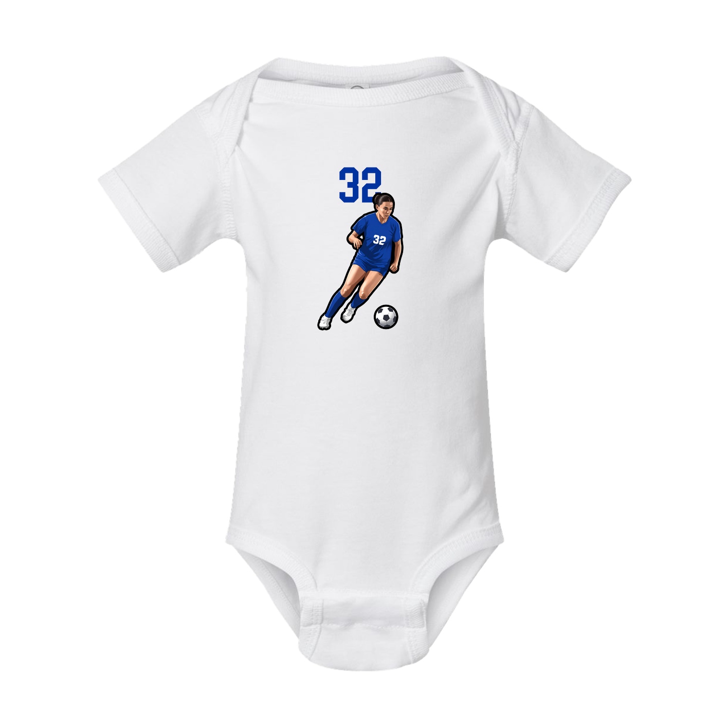 Baby Onesie — Number Top in White