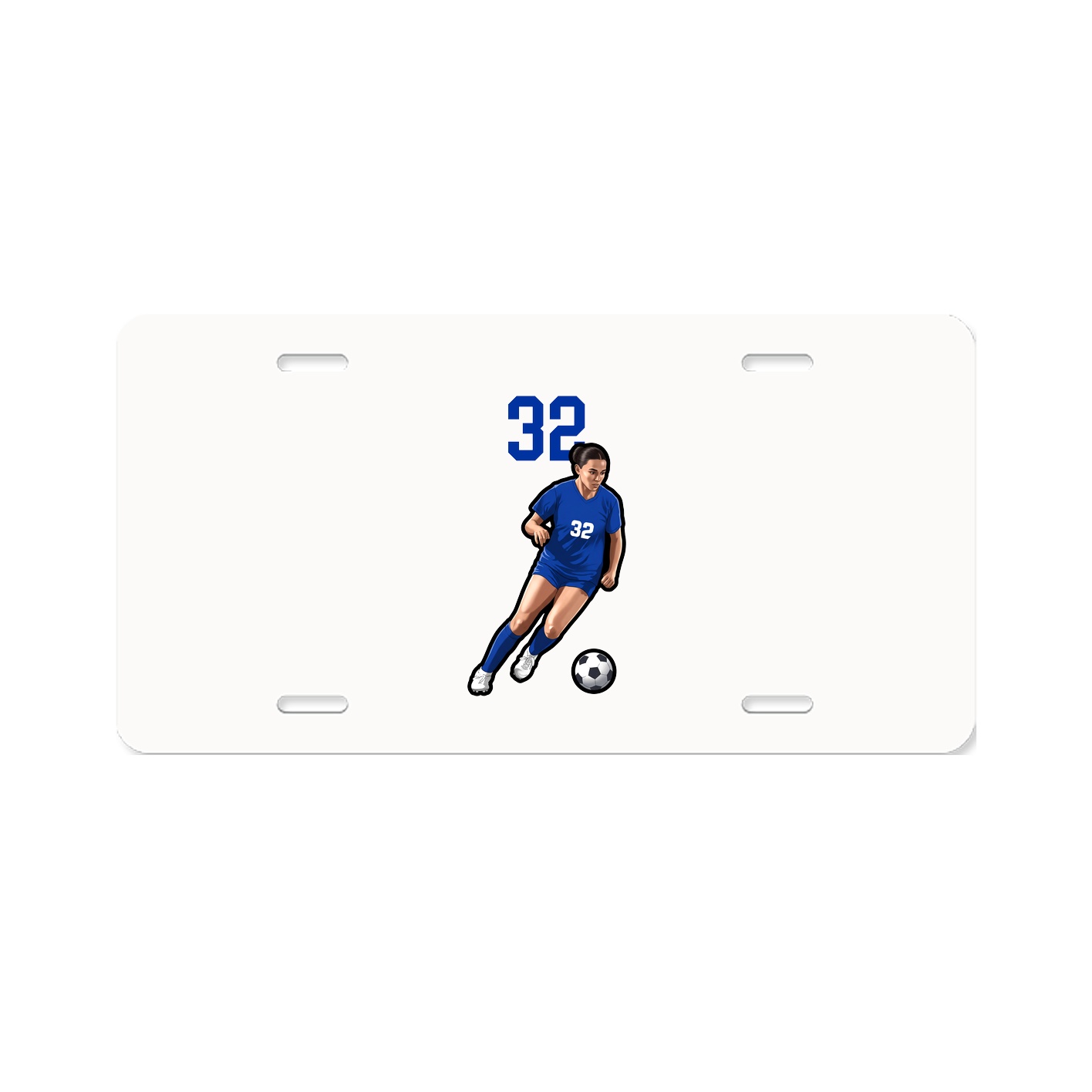 License Plate — Number Top in Classic