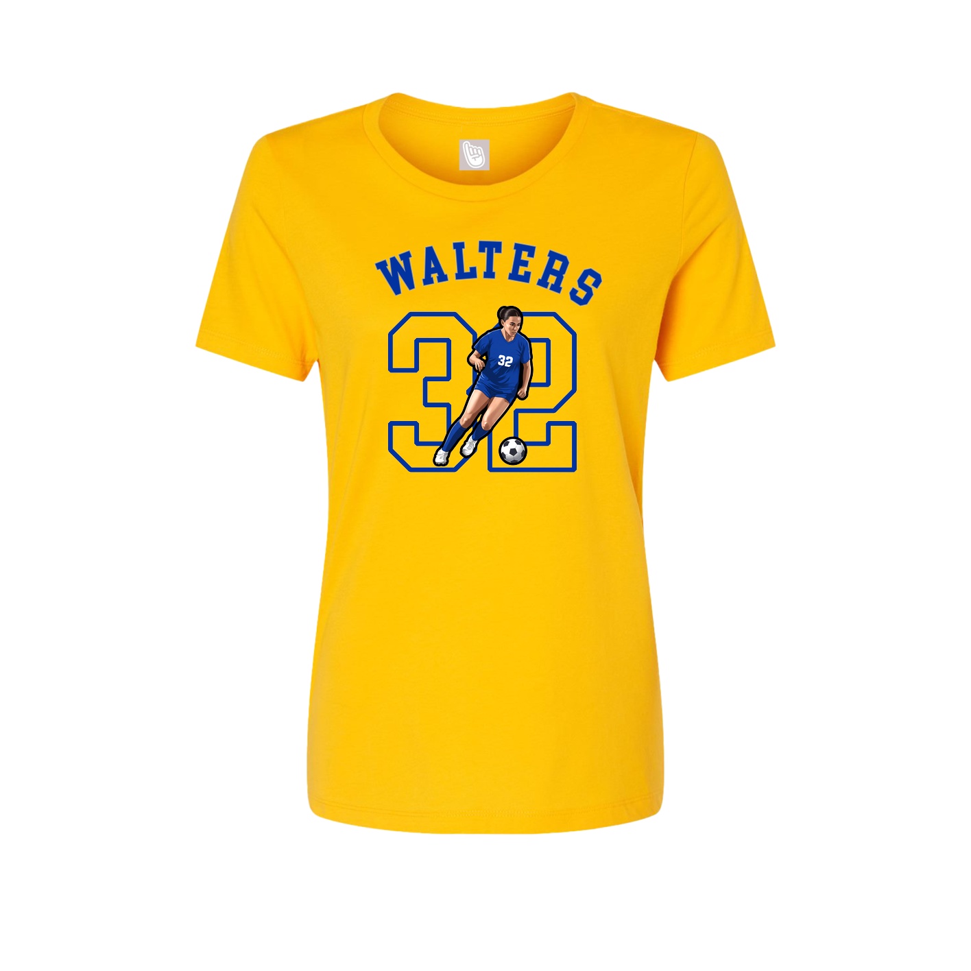 Fitted Women's Tee — Shirsey Arch in Gold