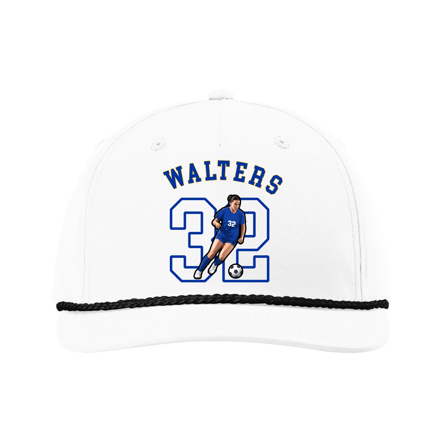 Five-Panel Classic Rope Cap — Shirsey Arch in White