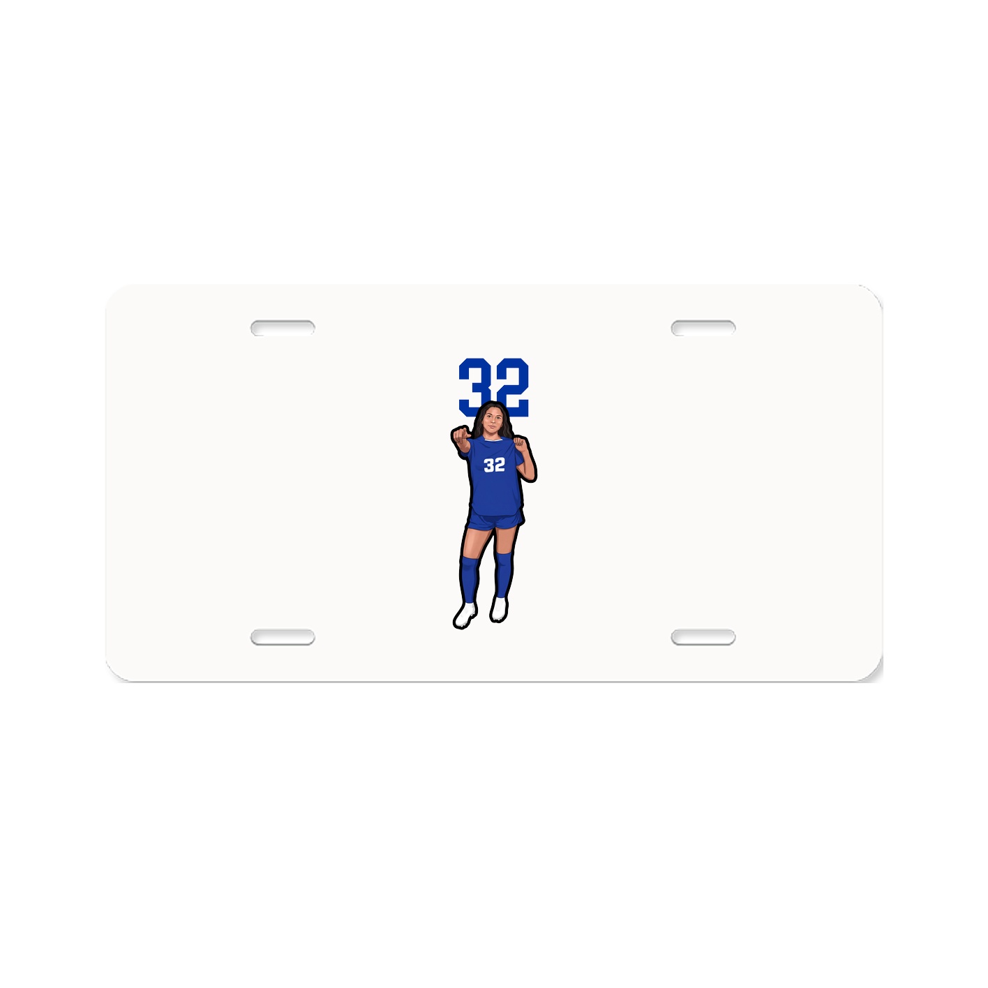 License Plate — Number Top in Classic