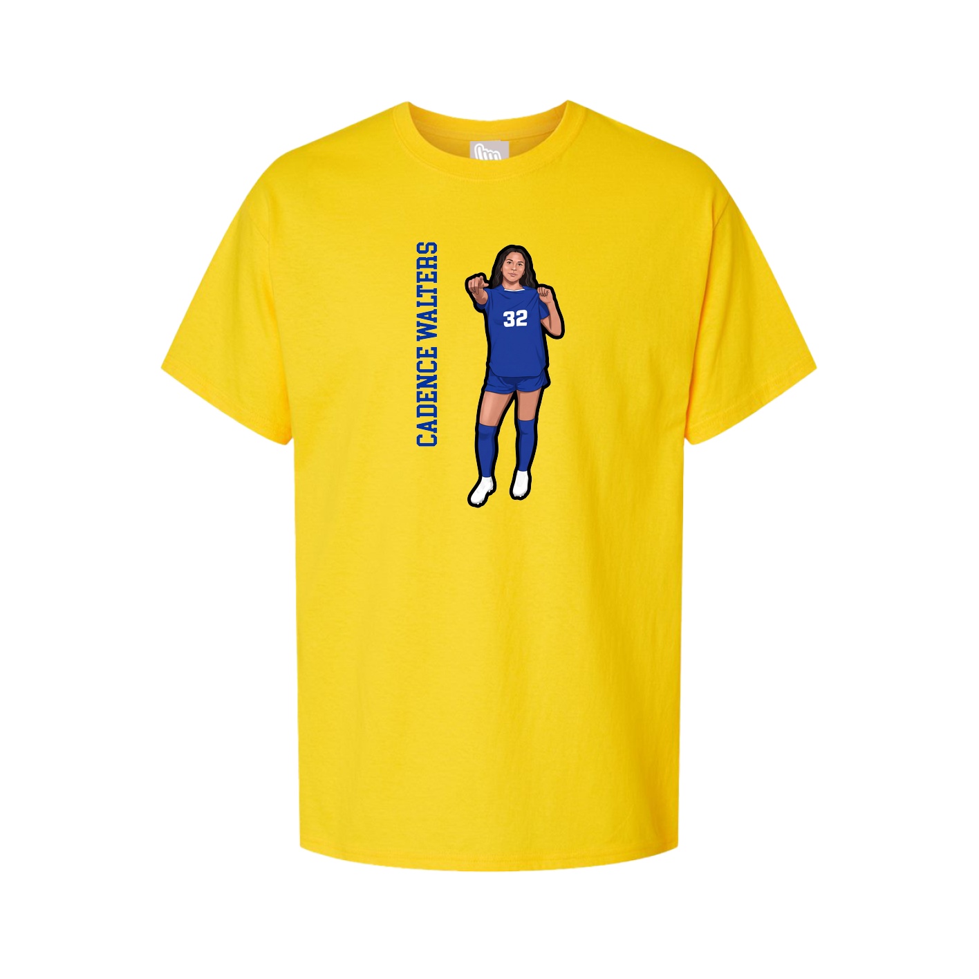 Youth Tee — Name Vertical in Gold