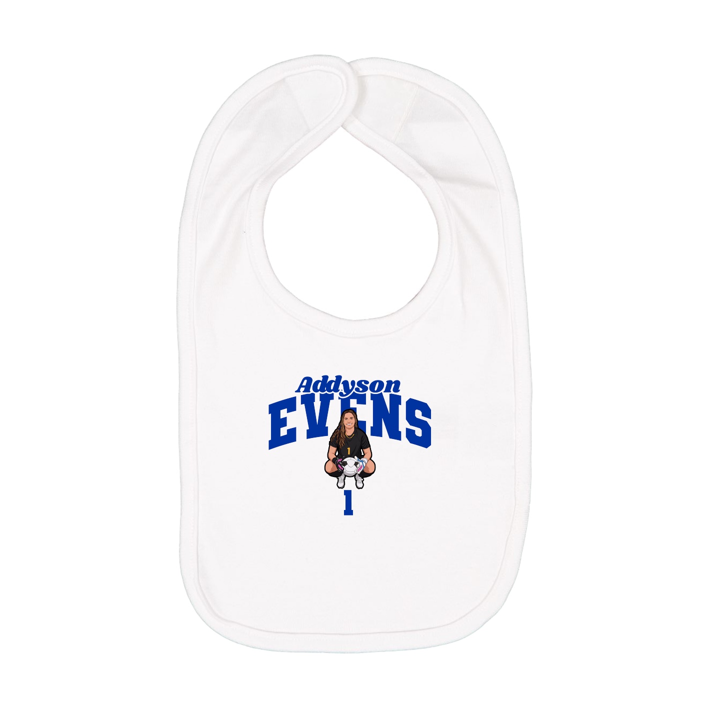 Infant Bib — Signature Arch in White
