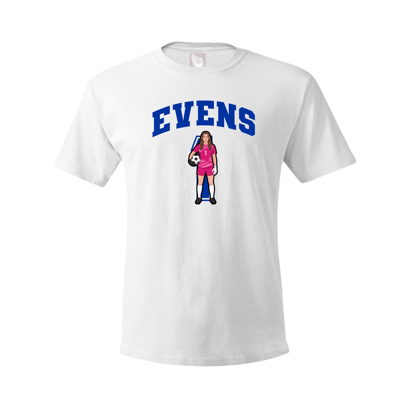 Youth Tee — Number in White