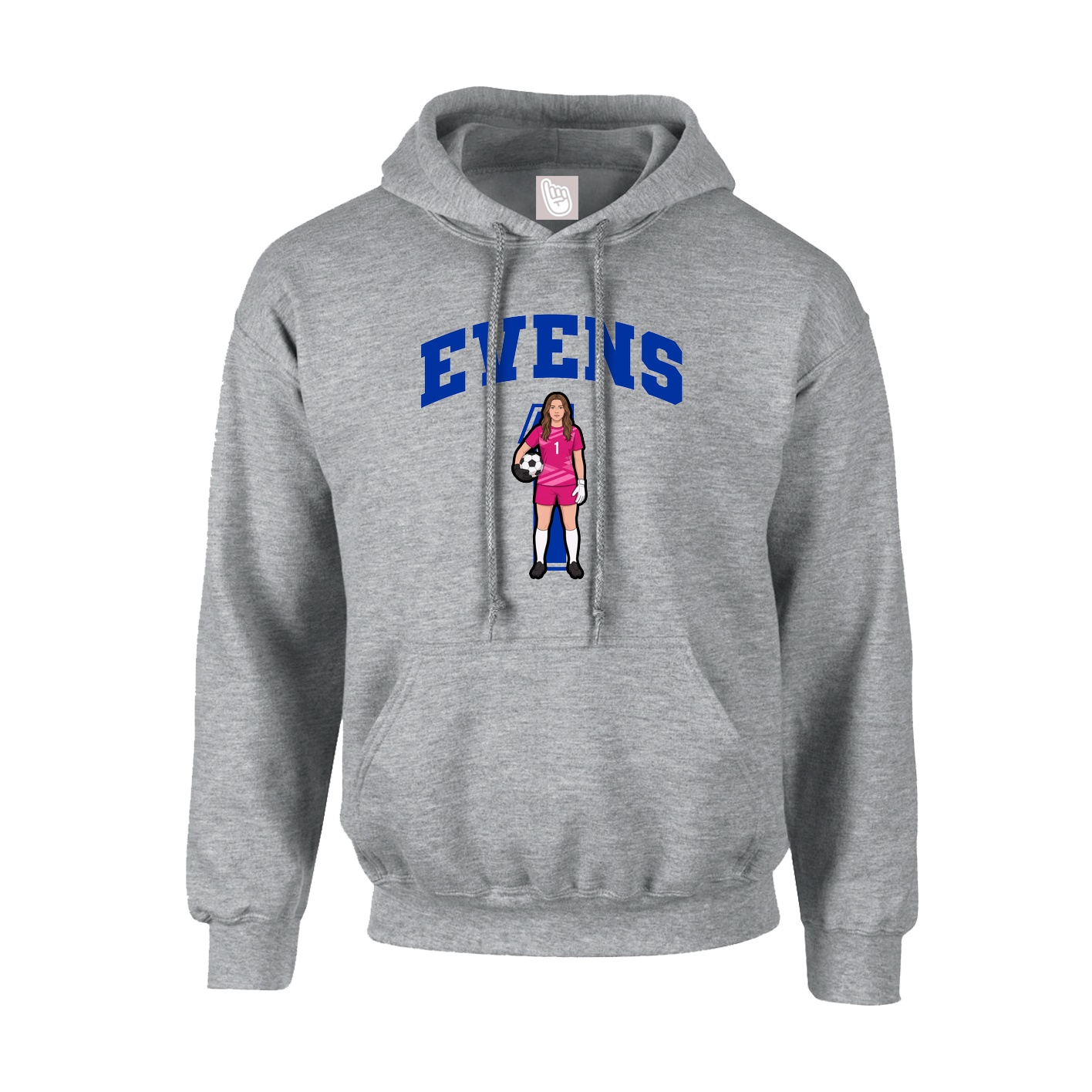 Hoodie — Number in Grey