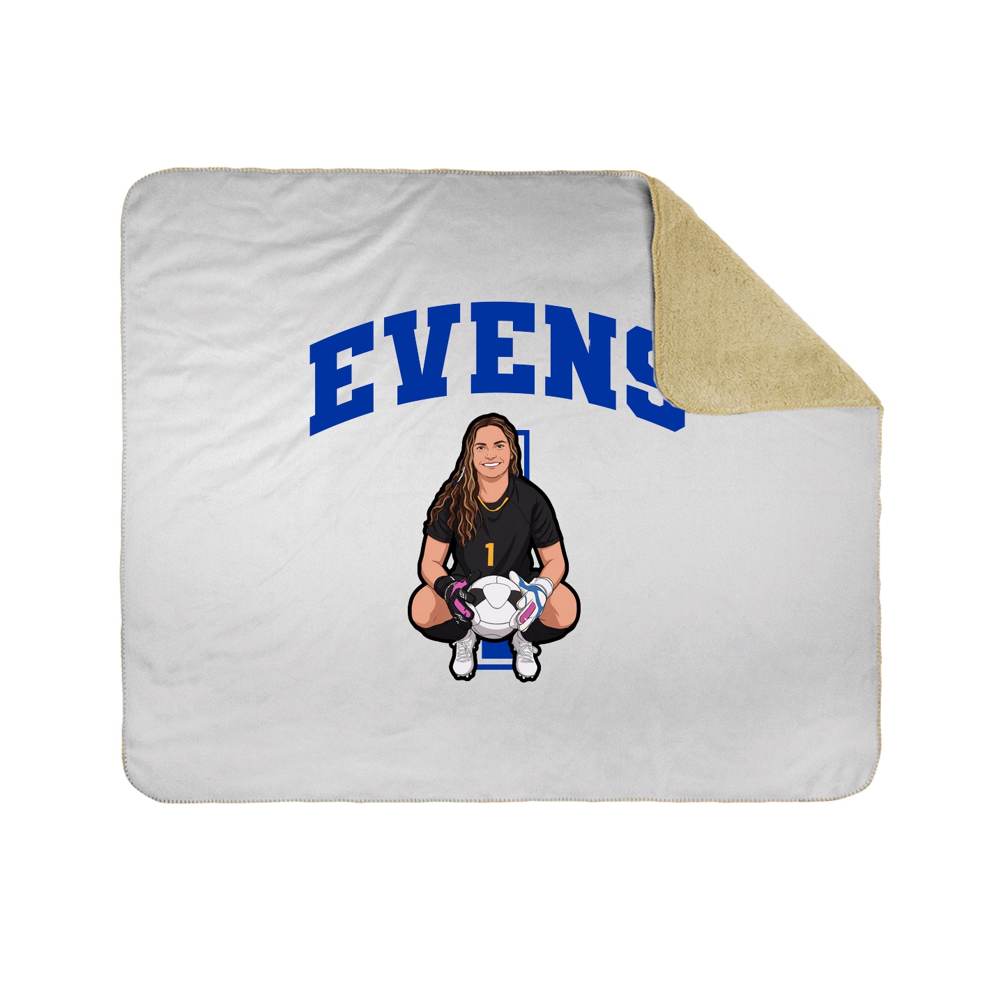 Throw Blanket — Number in White