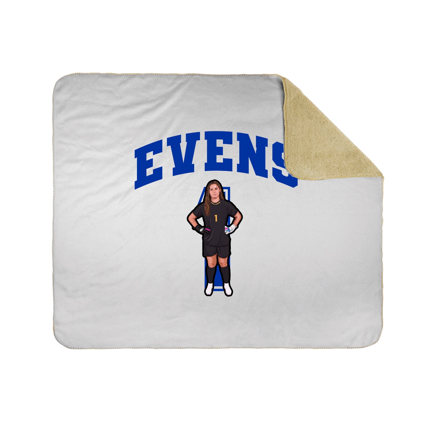 Throw Blanket — Number in White