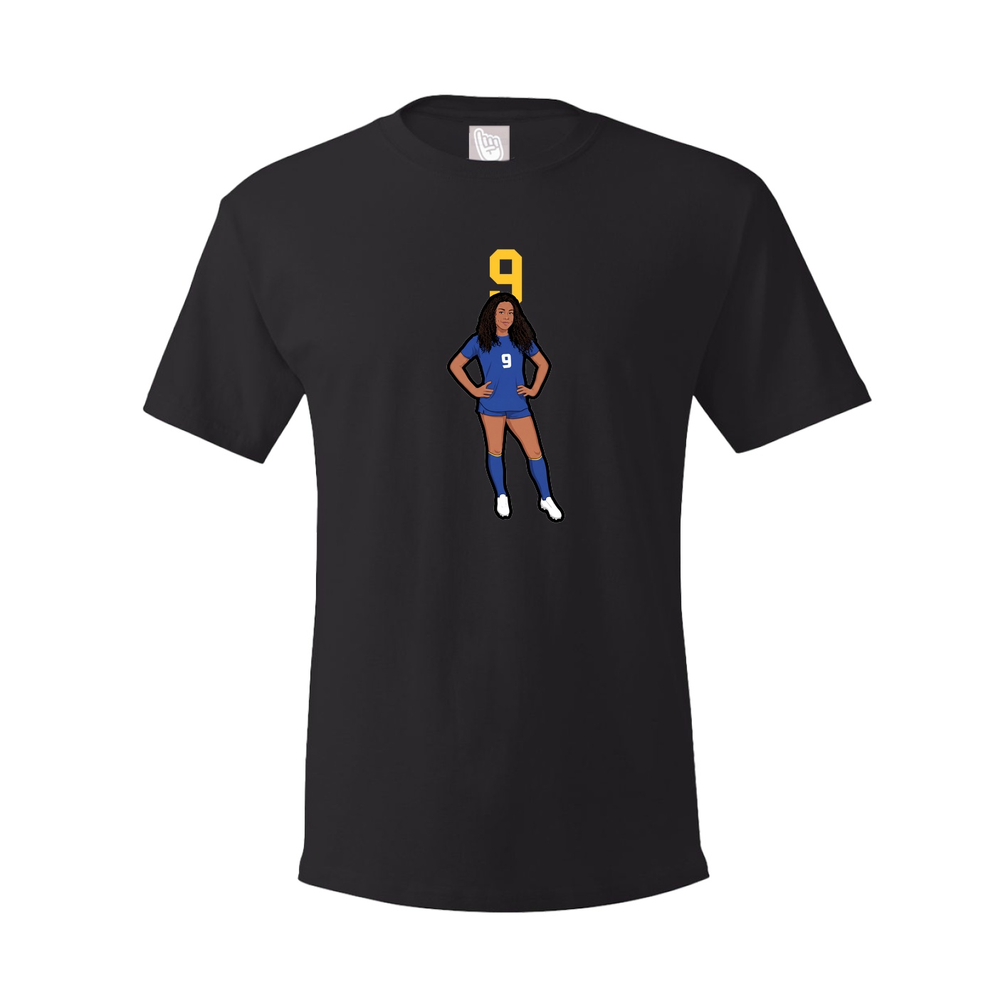 Youth Tee — Number Top in Black