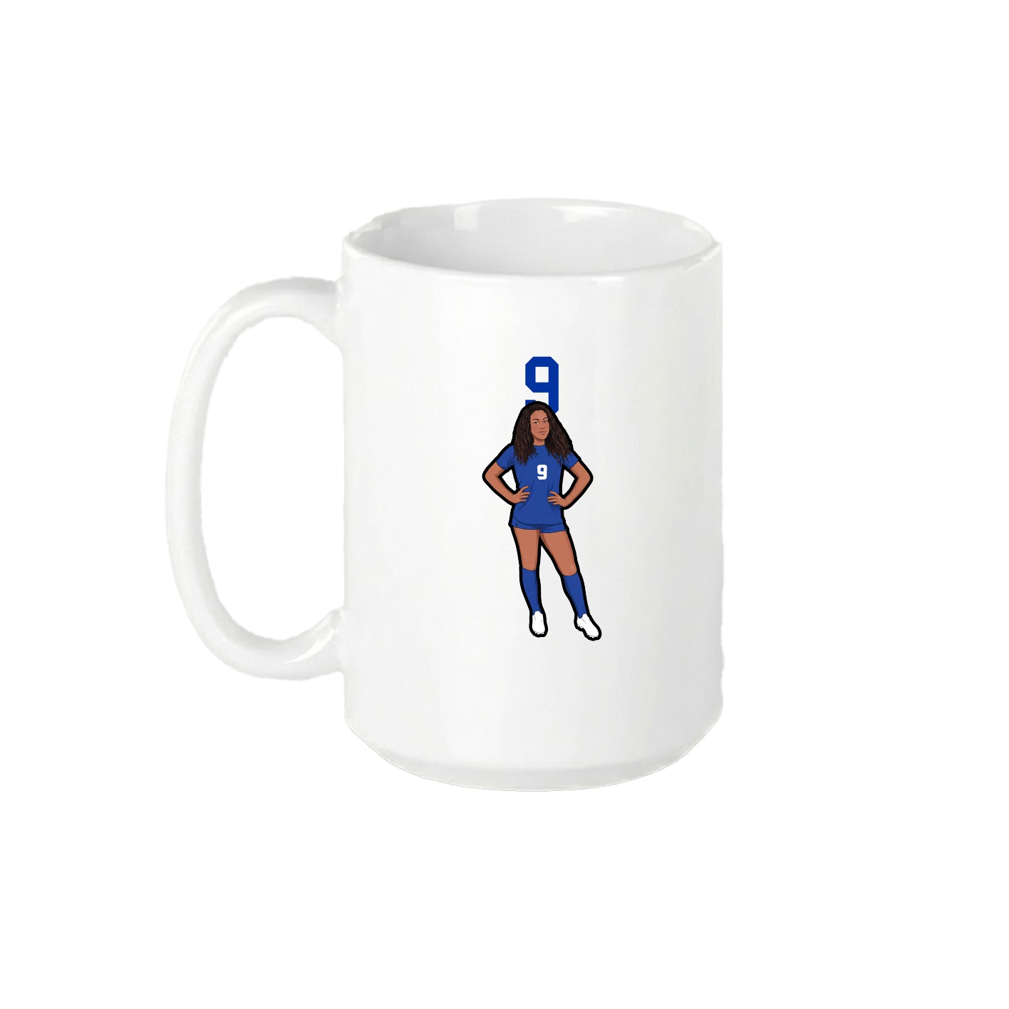 15oz Coffee Mug — Number Top in White