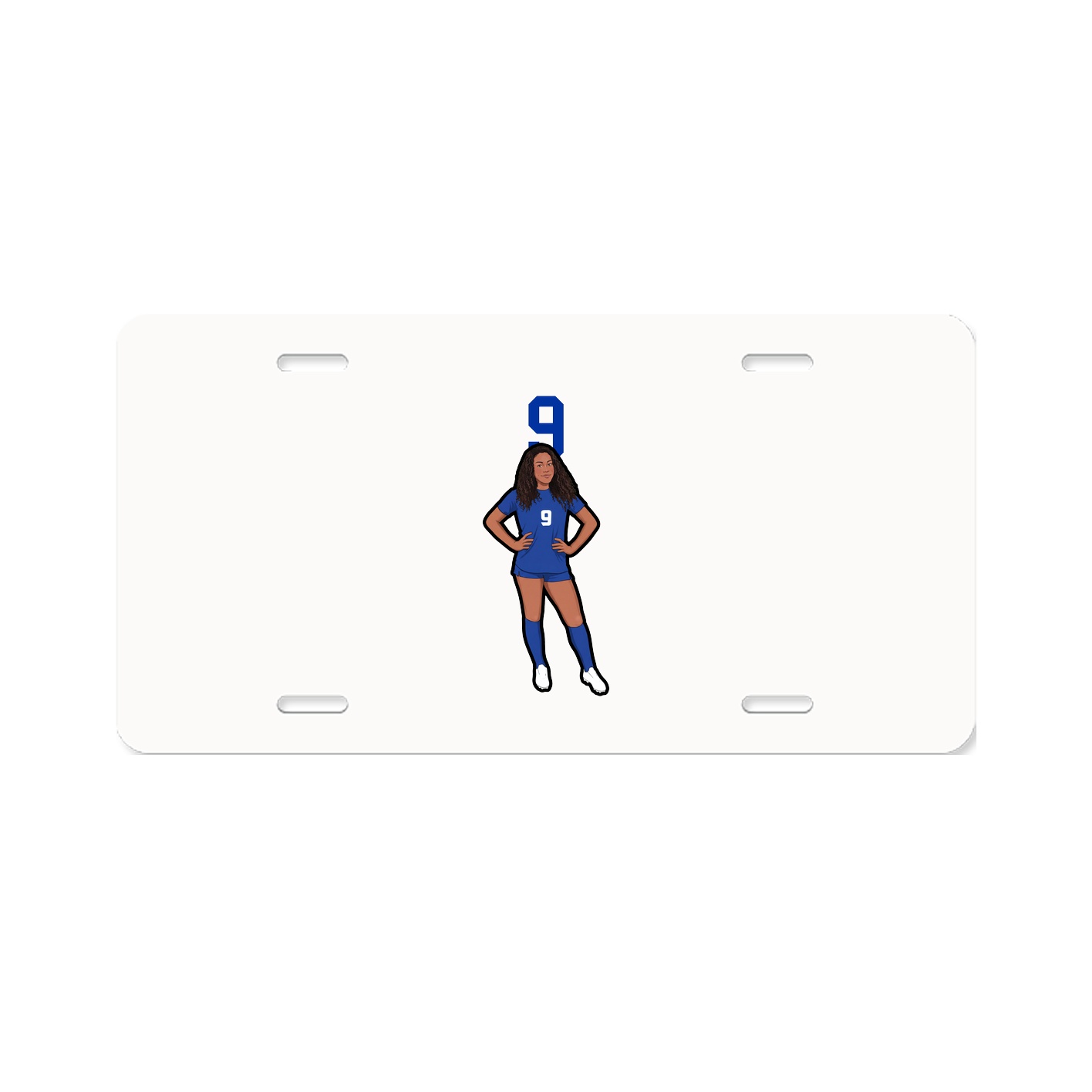 License Plate — Number Top in Classic
