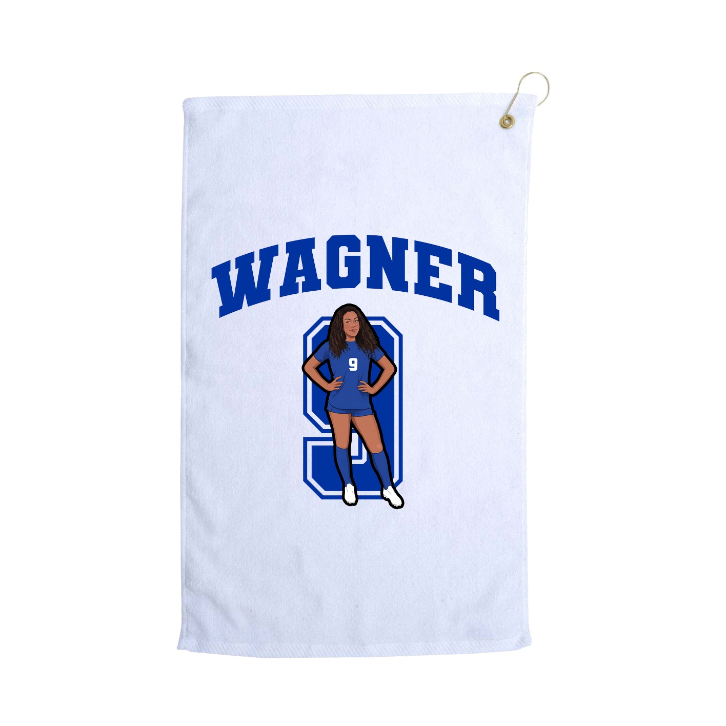 Golf Towel — Number in White