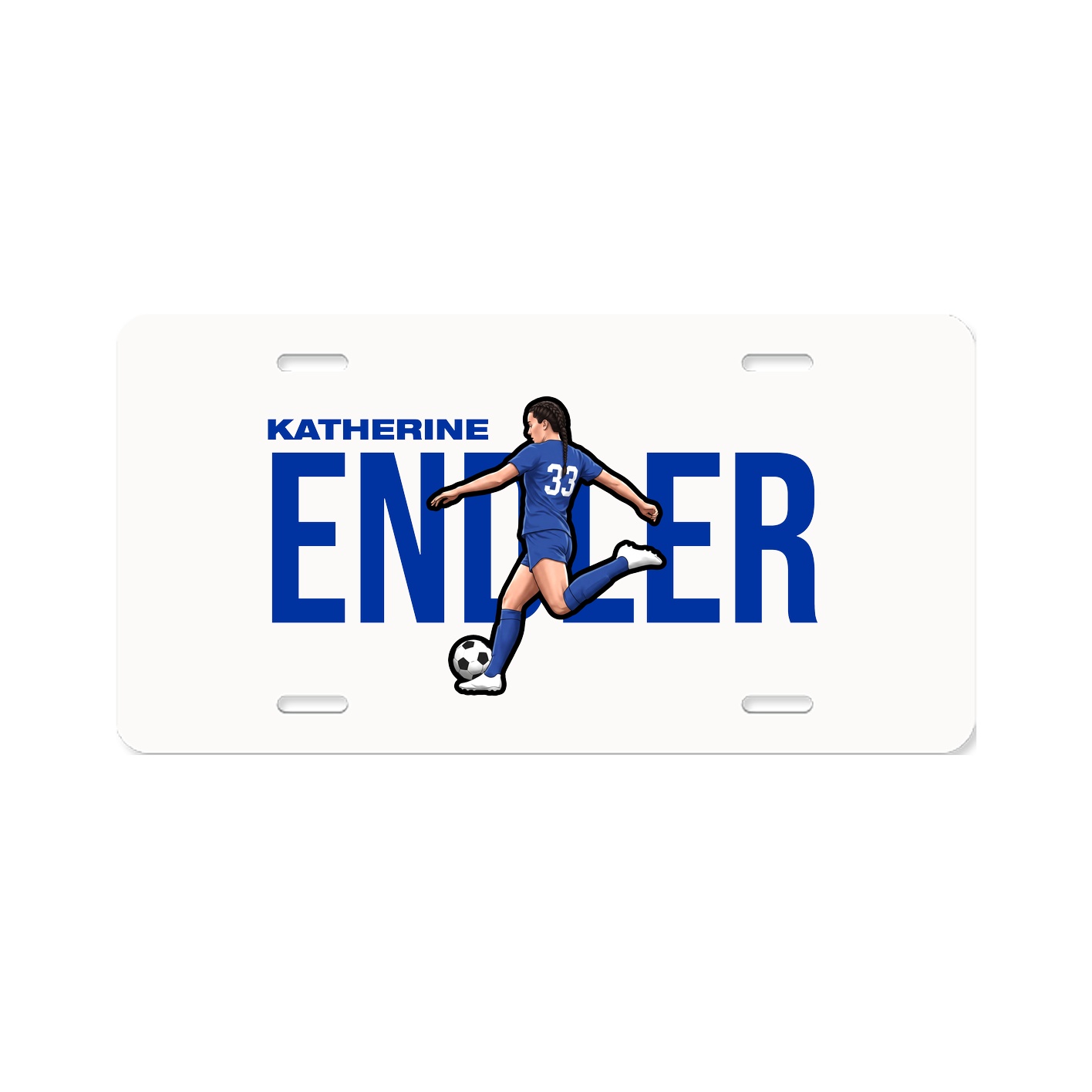 License Plate — Player Name in Classic