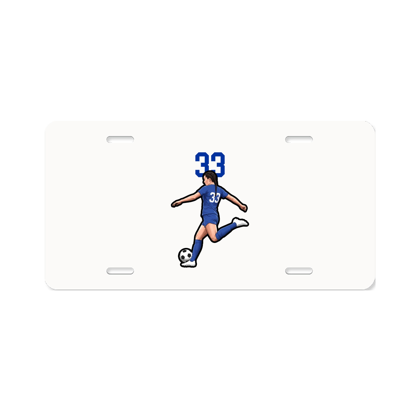 License Plate — Number Top in Classic