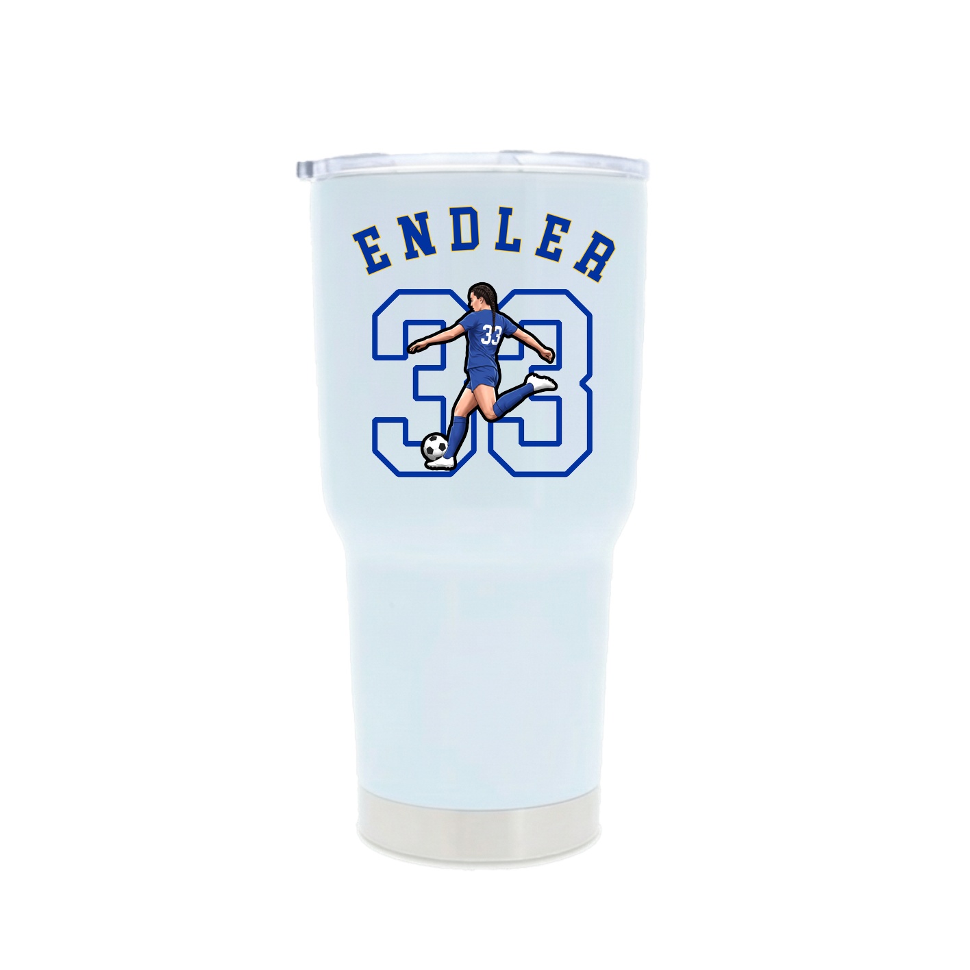30oz Stainless Steel Tumbler — Shirsey Arch in White