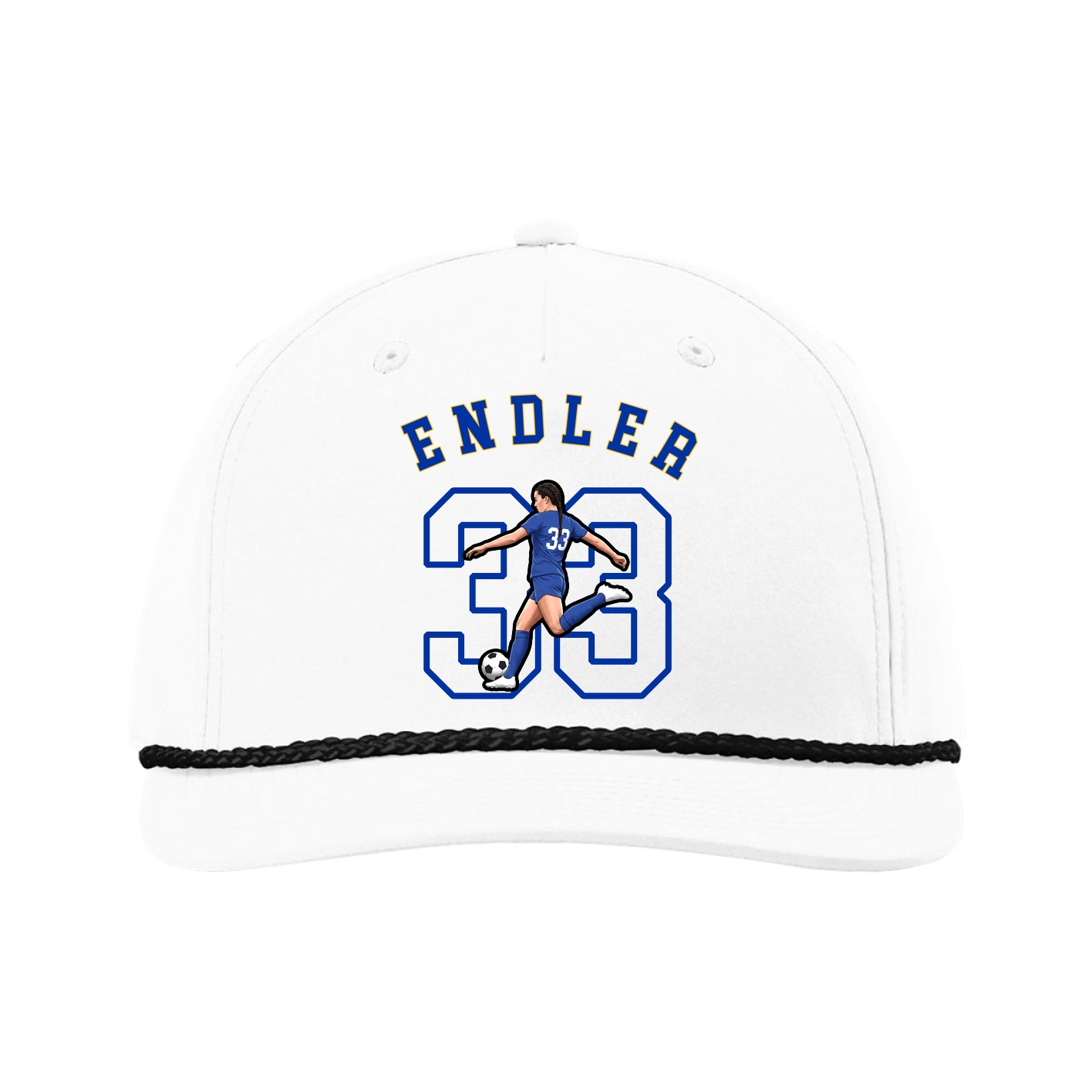 Five-Panel Classic Rope Cap — Shirsey Arch in White
