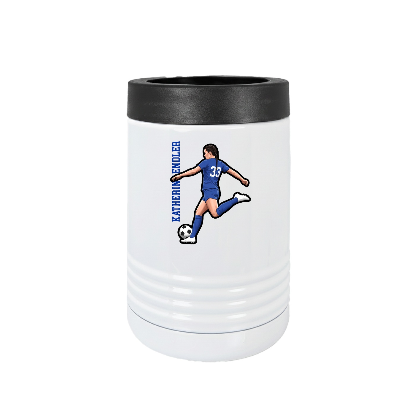 Beverage Holder — Name Vertical in White