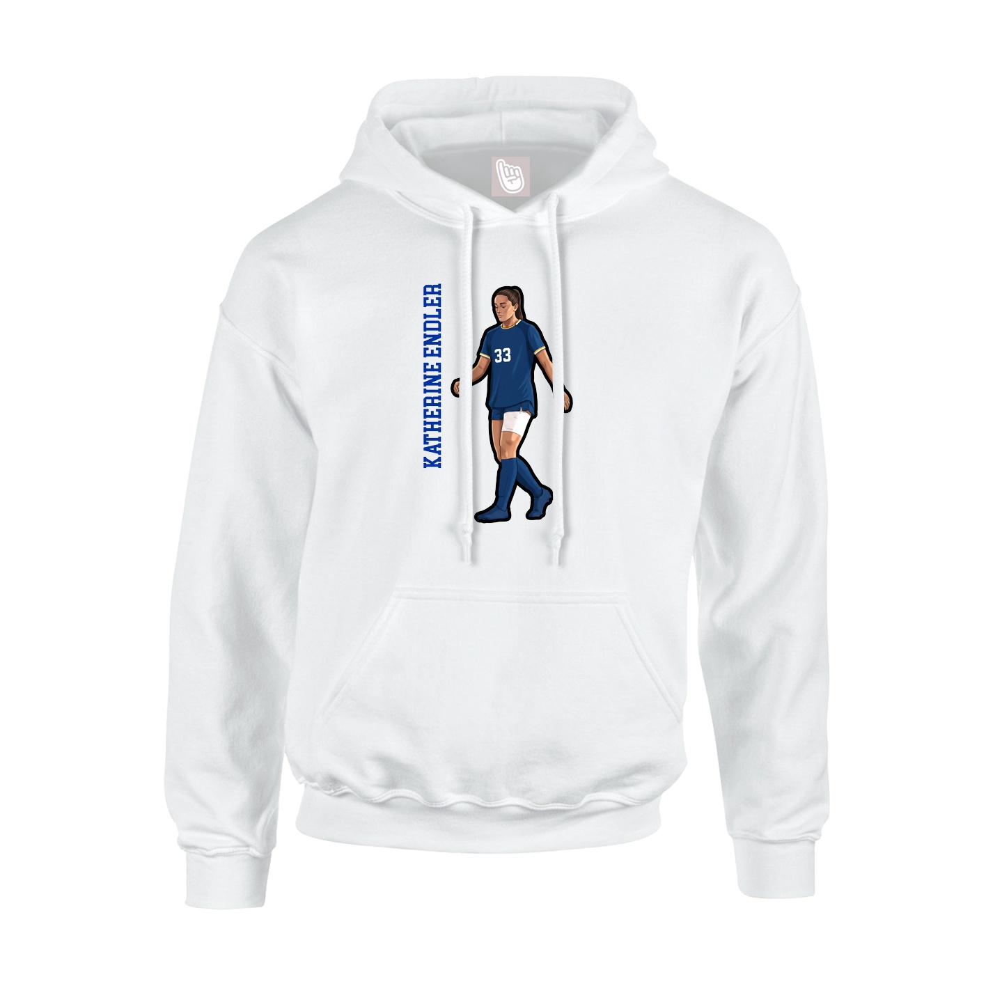Hoodie — Name Vertical in White