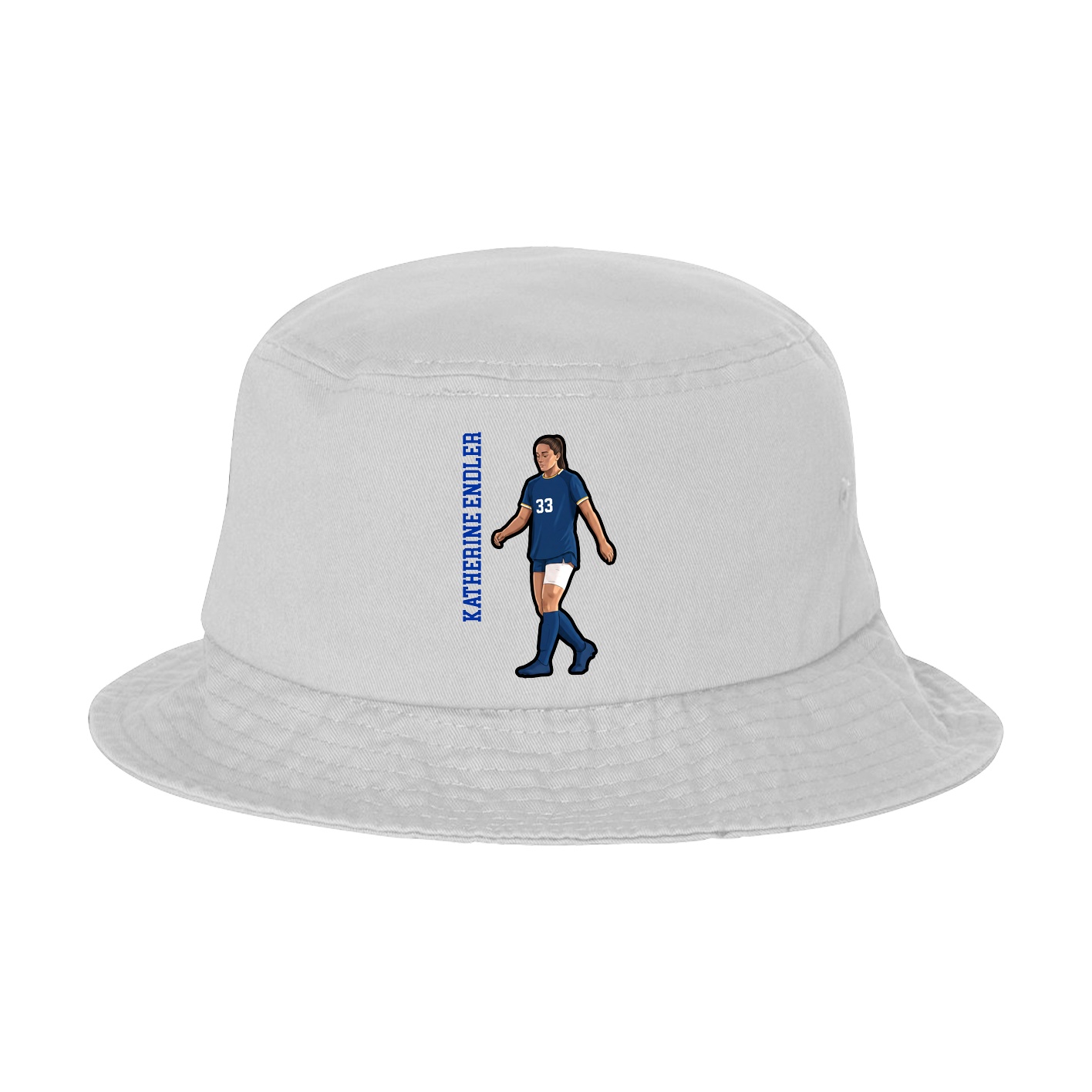 Bucket Cap — Name Vertical in White