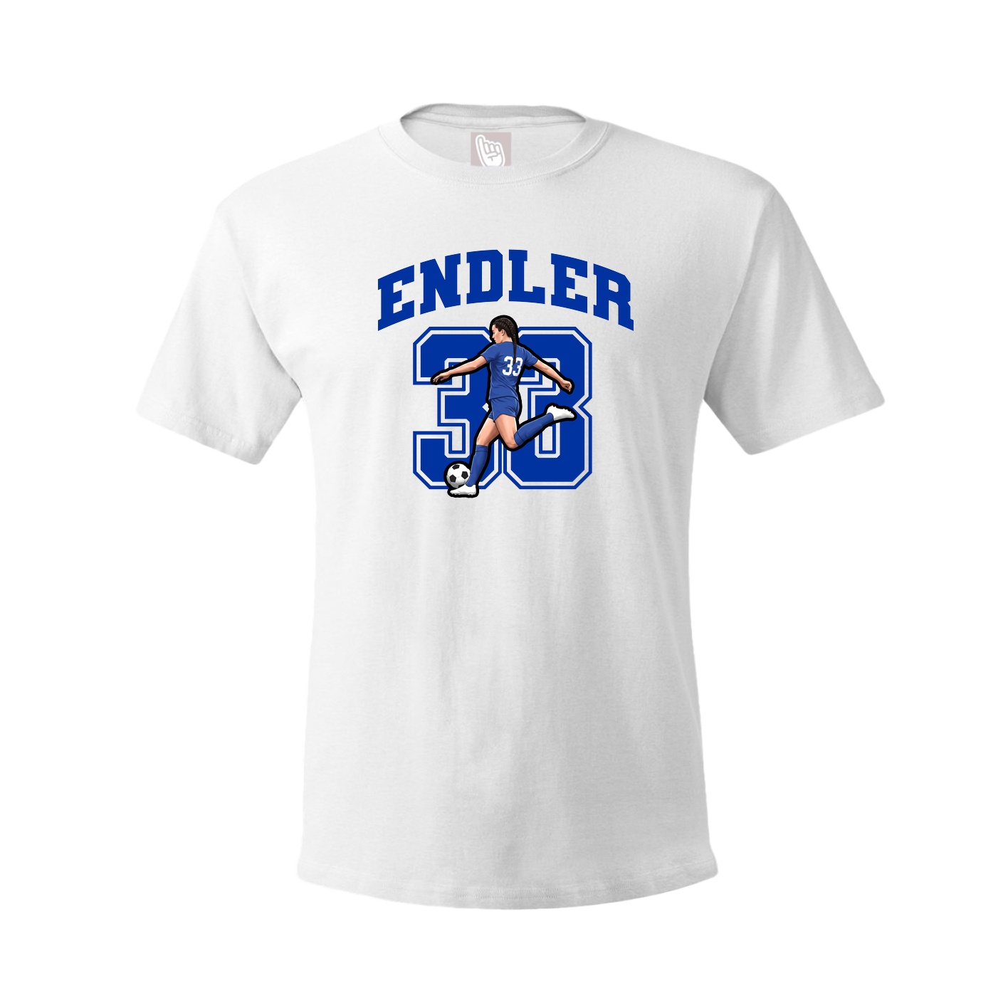 Youth Tee — Number in White