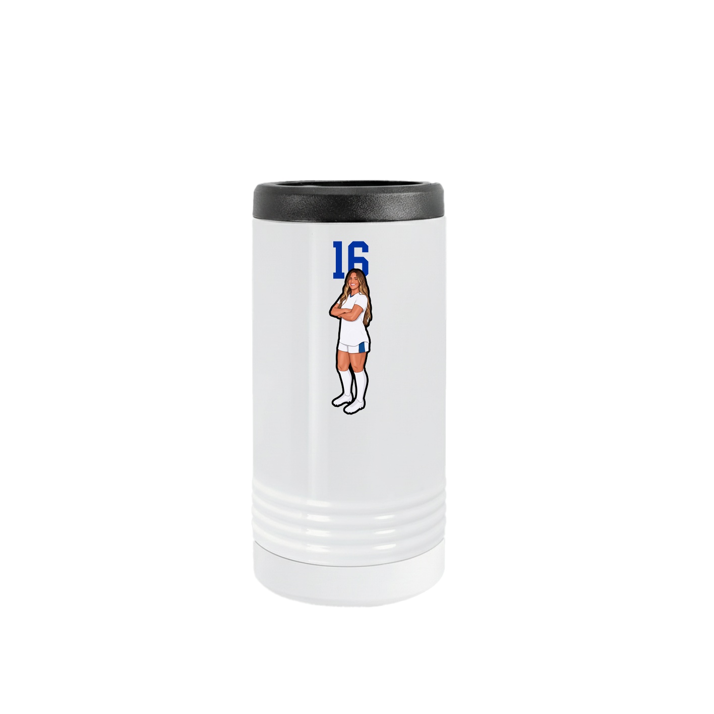 Slim Beverage Holder — Number Top in White