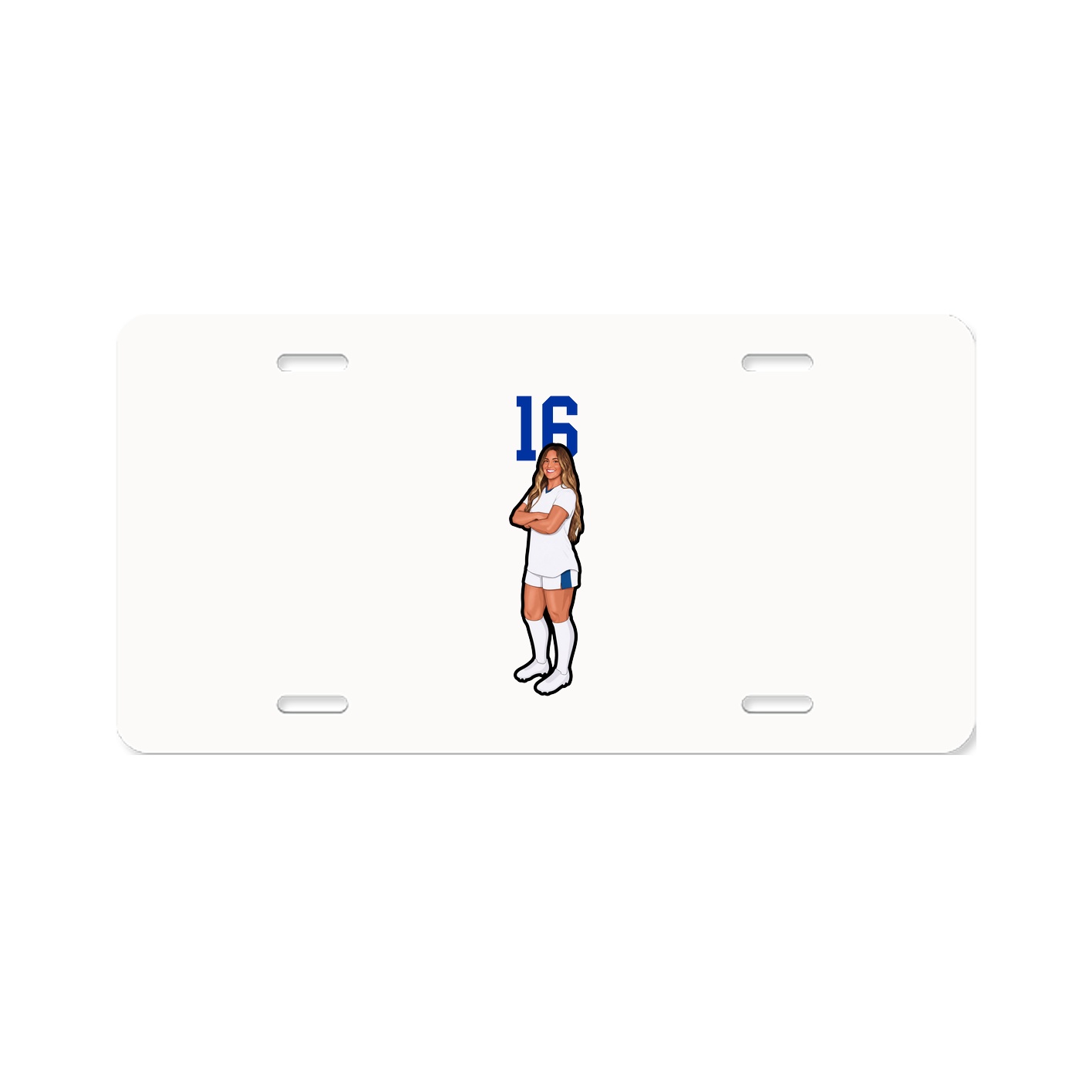 License Plate — Number Top in Classic
