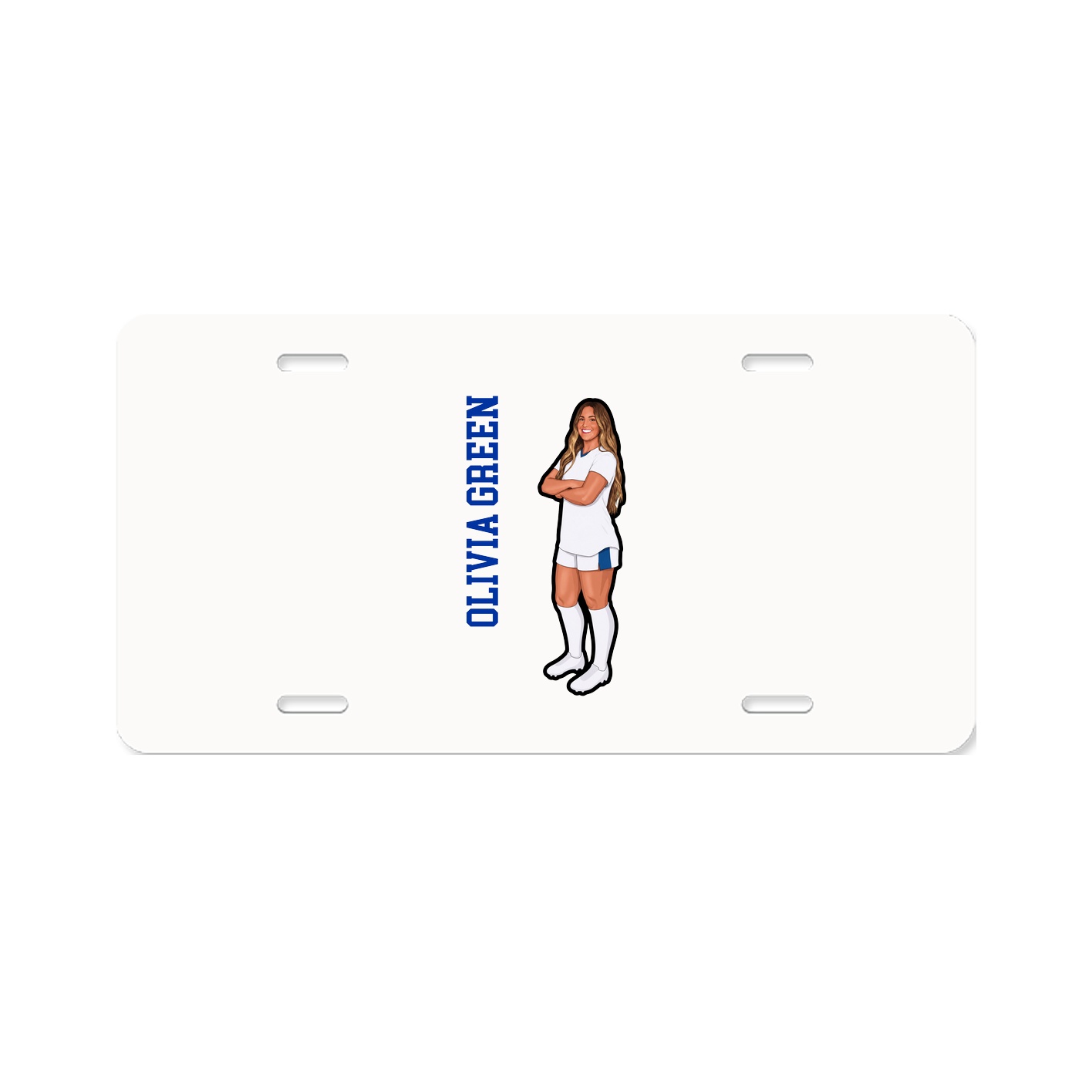 License Plate — Name Vertical in Classic