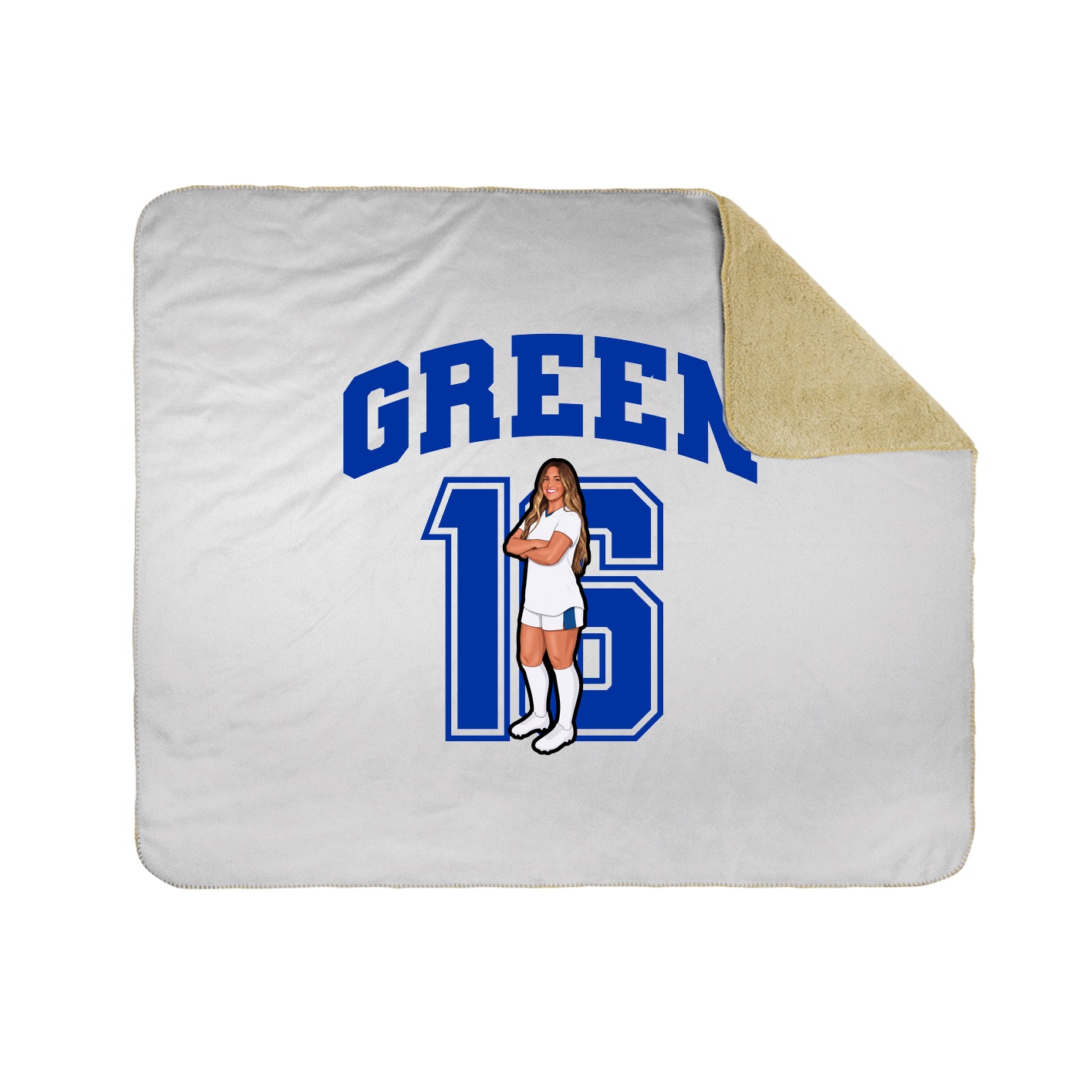 Throw Blanket — Number in White
