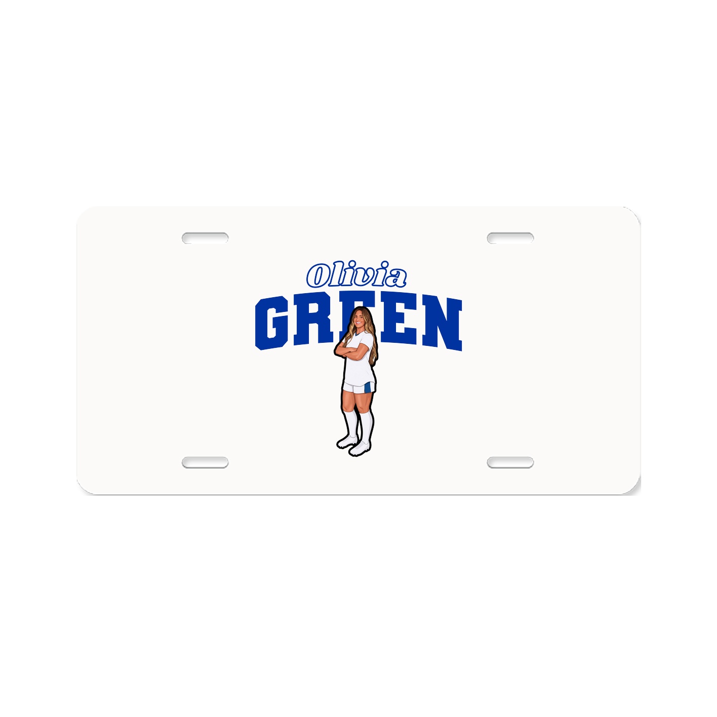 License Plate — Name Arch in Classic