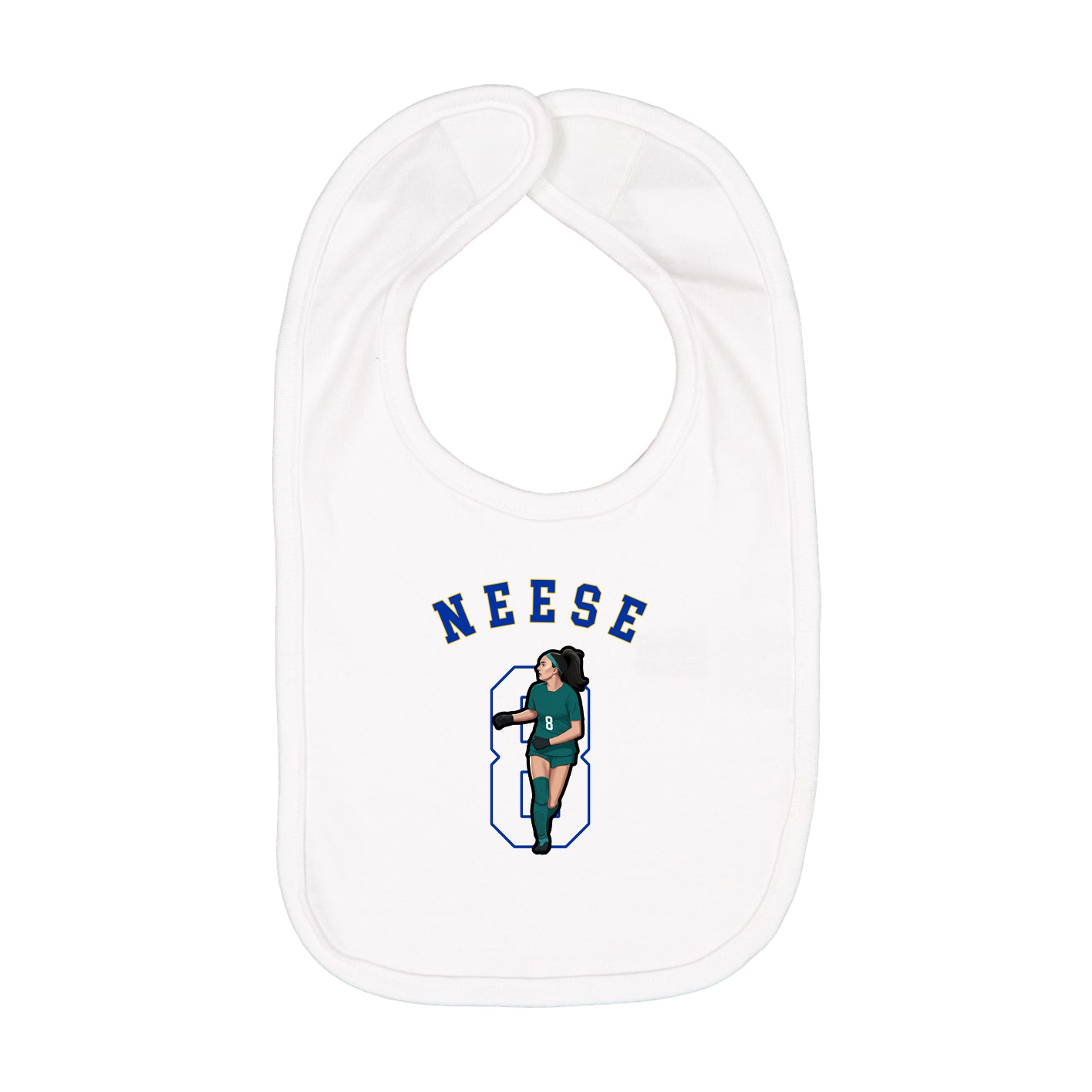 Infant Bib — Shirsey Arch in White