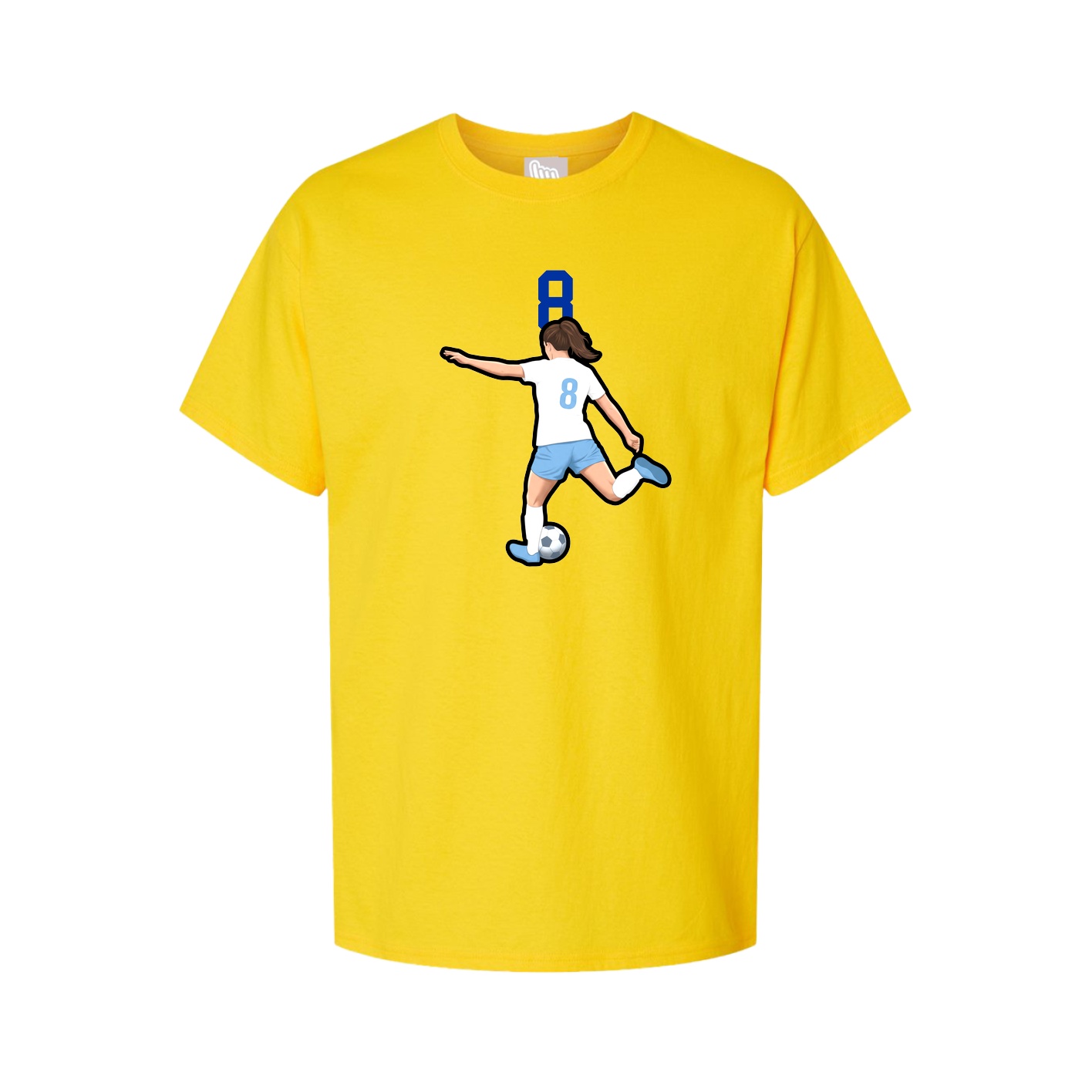 Youth Tee — Number Top in Gold