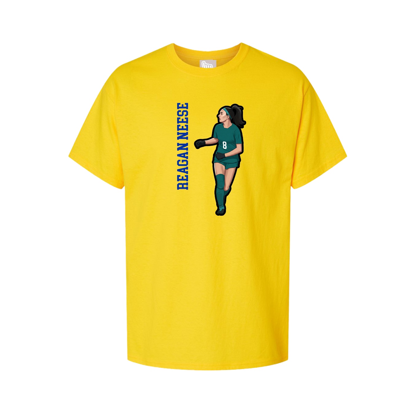 Youth Tee — Name Vertical in Gold