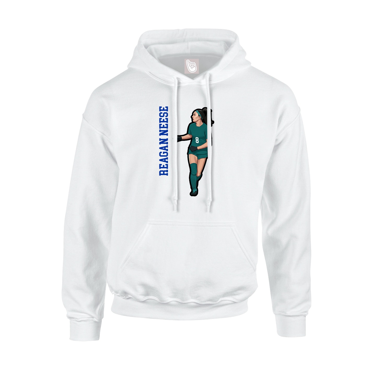 Hoodie — Name Vertical in White