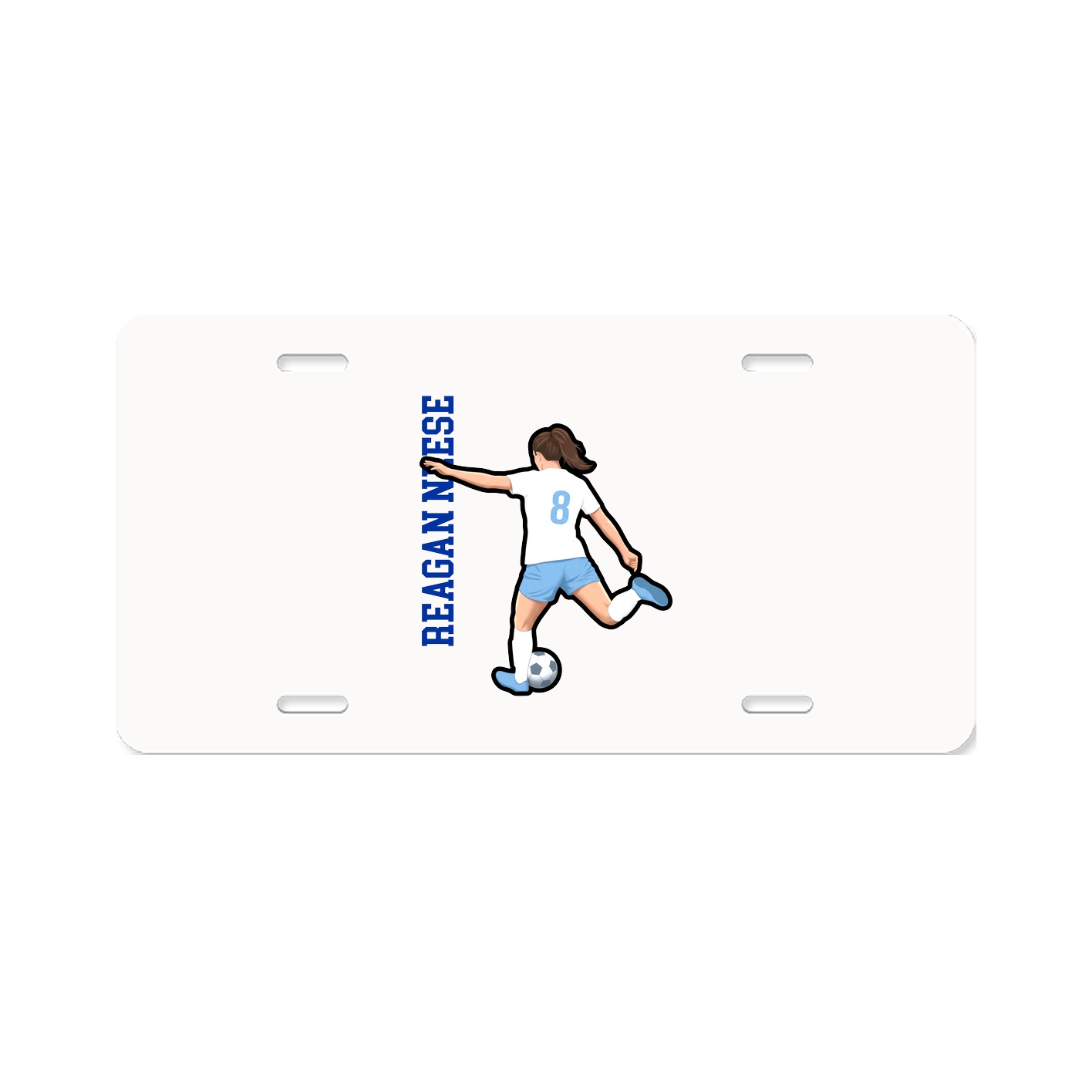 License Plate — Name Vertical in Classic