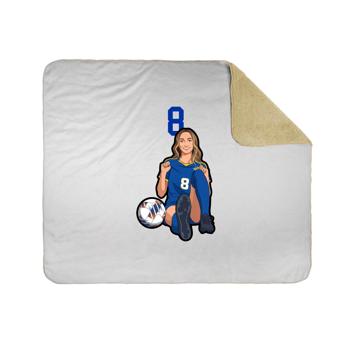 Throw Blanket — Number Top in White