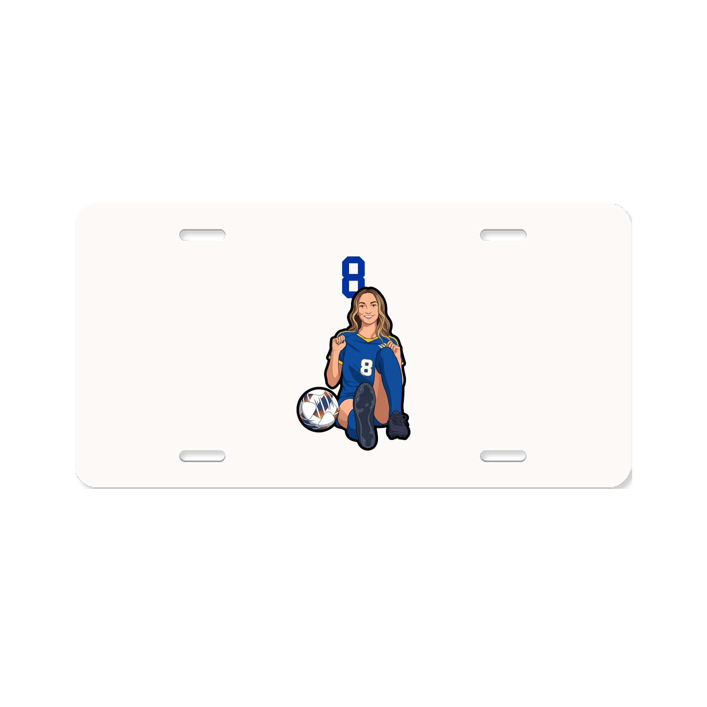 License Plate — Number Top in Classic
