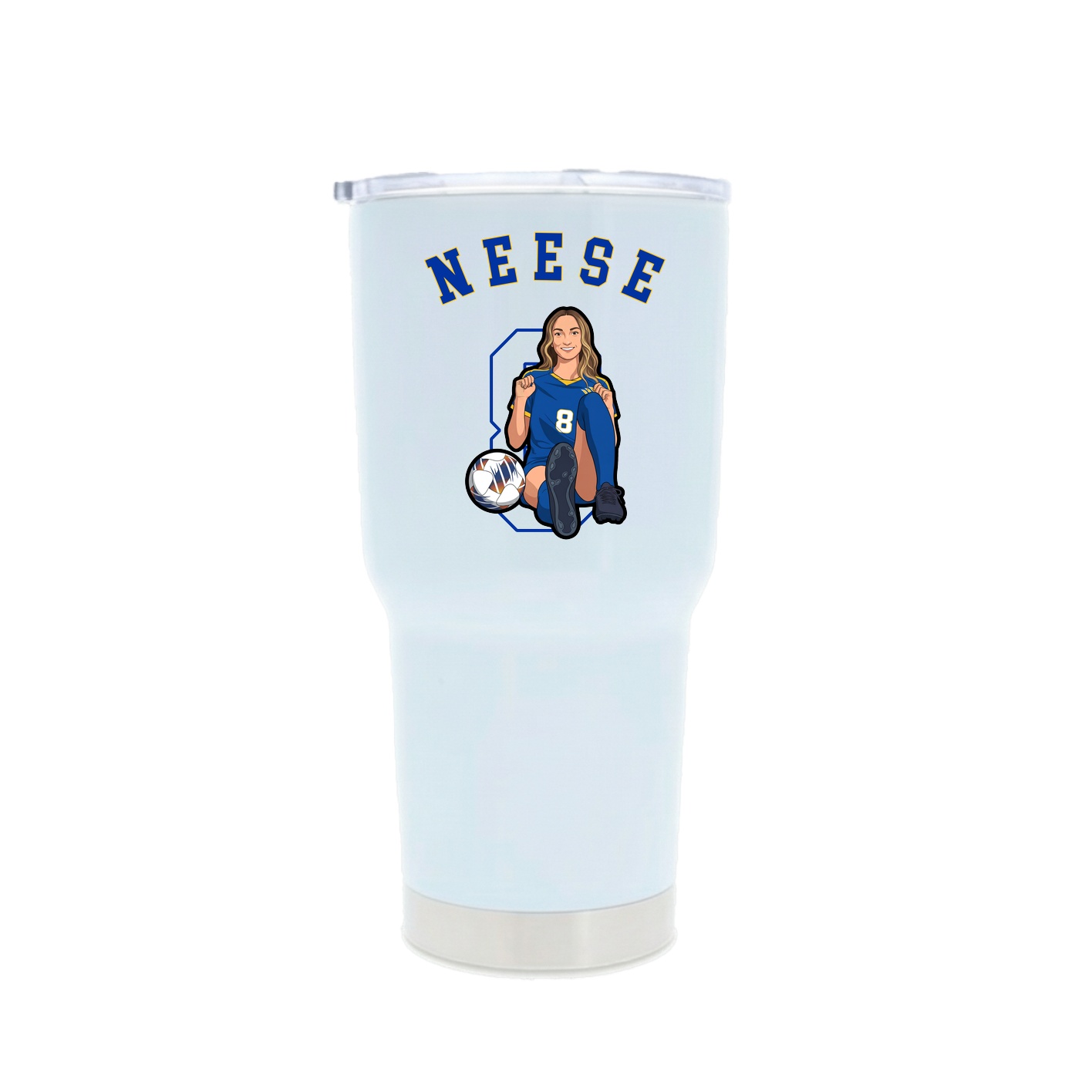 30oz Stainless Steel Tumbler — Shirsey Arch in White