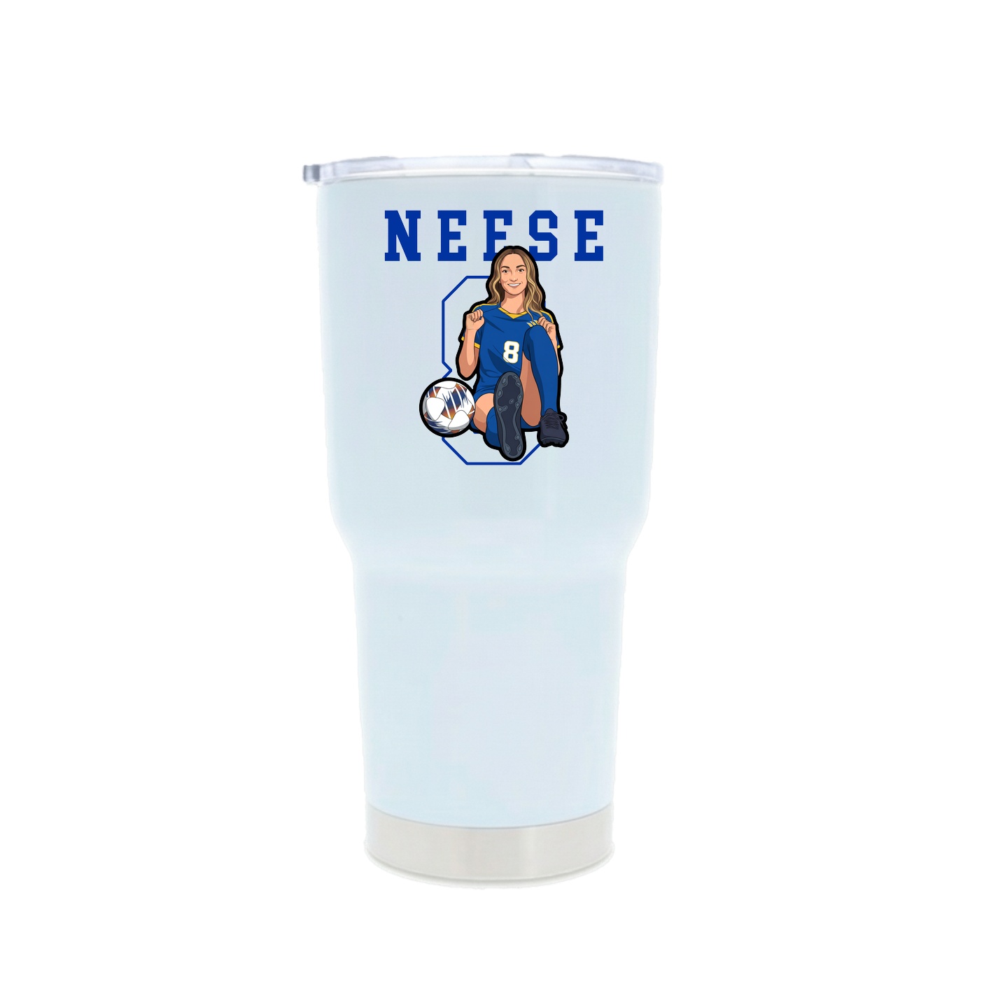 30oz Stainless Steel Tumbler — Shirsey in White