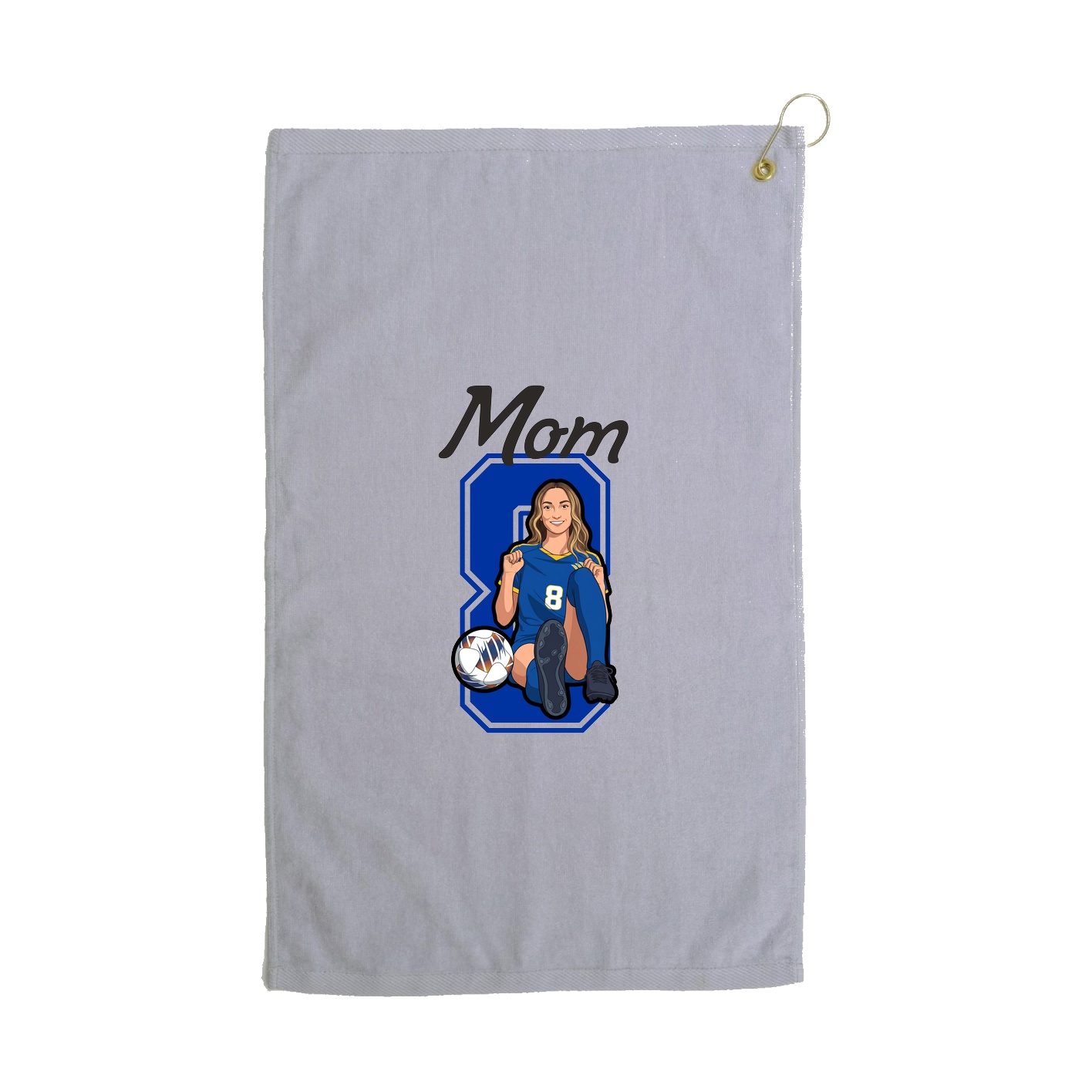 Golf Towel — Mothers Day Shirsey in Grey