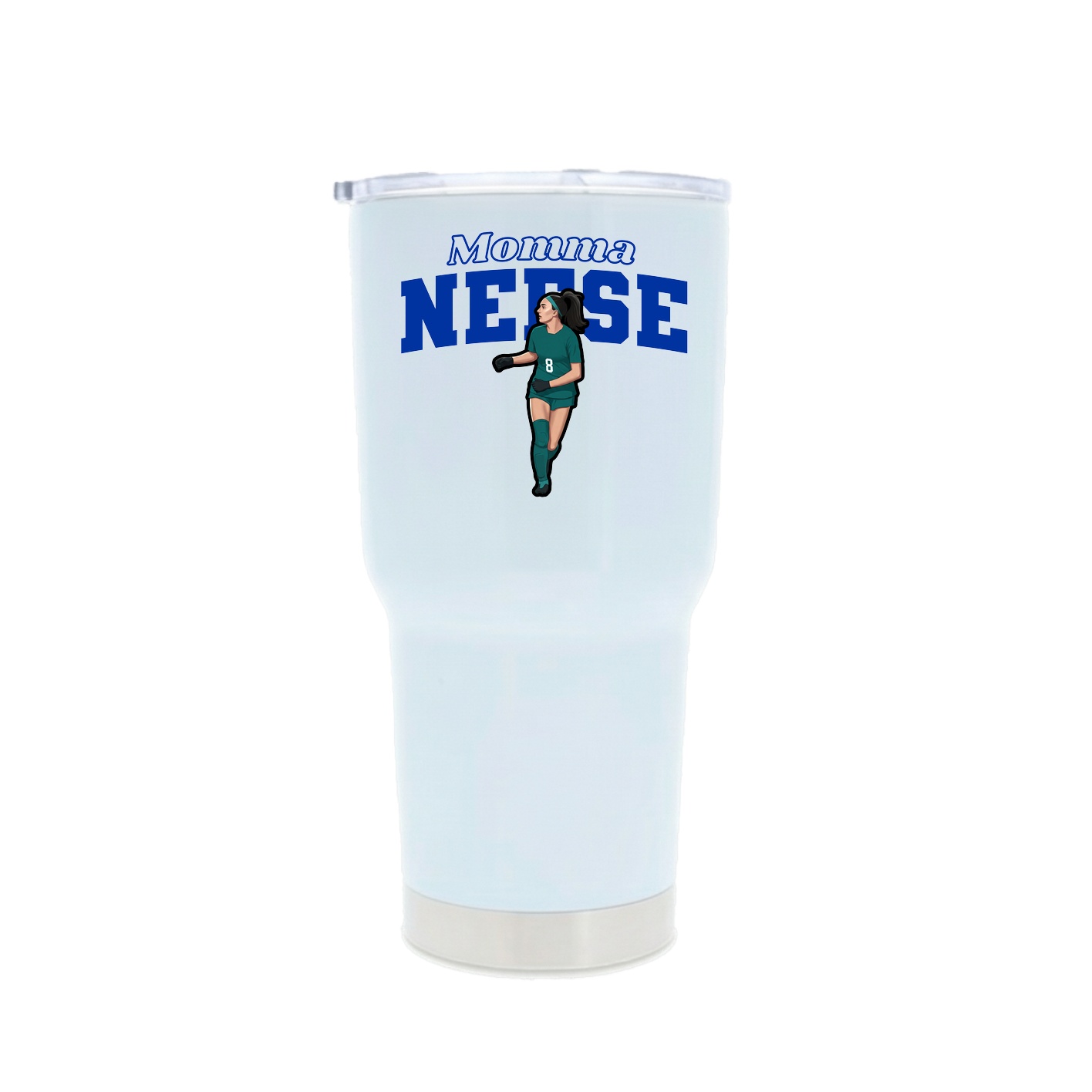 30oz Stainless Steel Tumbler — Mothers Day Block in White