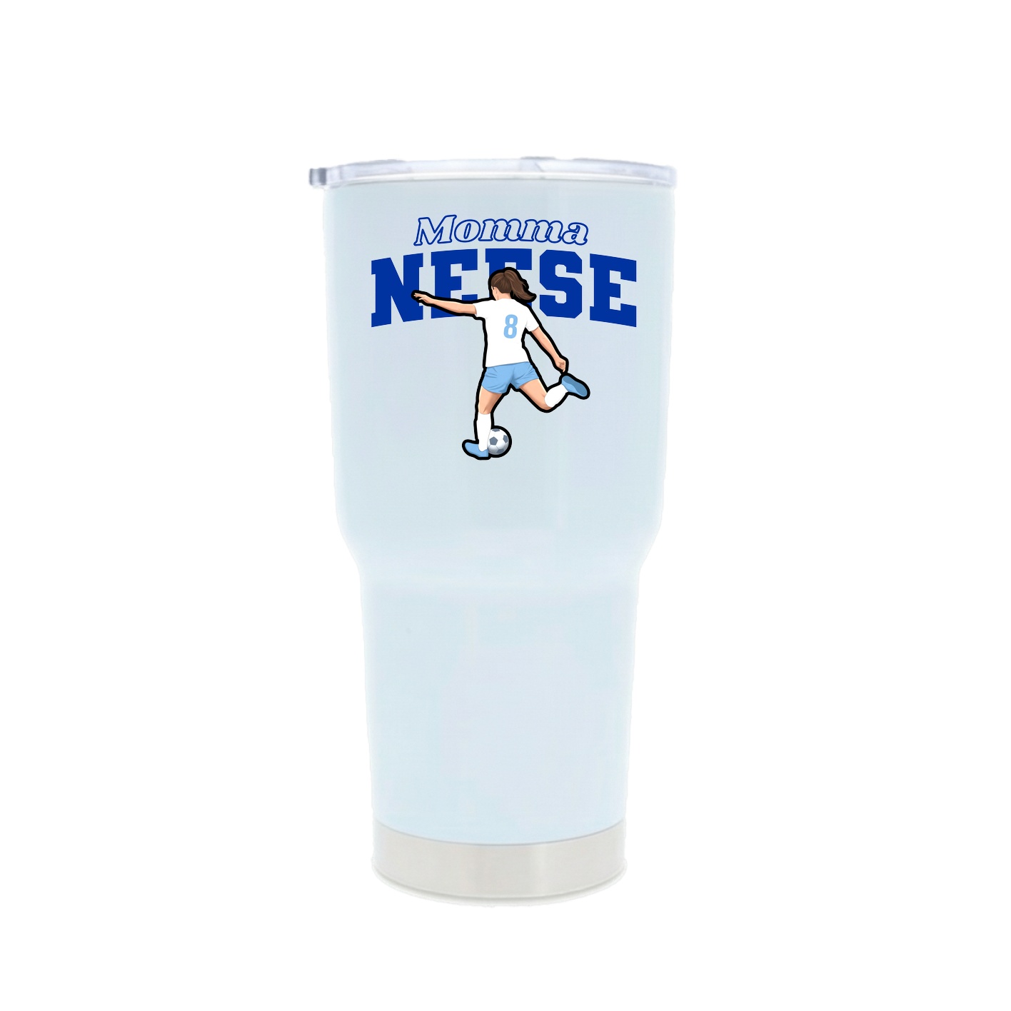 30oz Stainless Steel Tumbler — Mothers Day Block in White