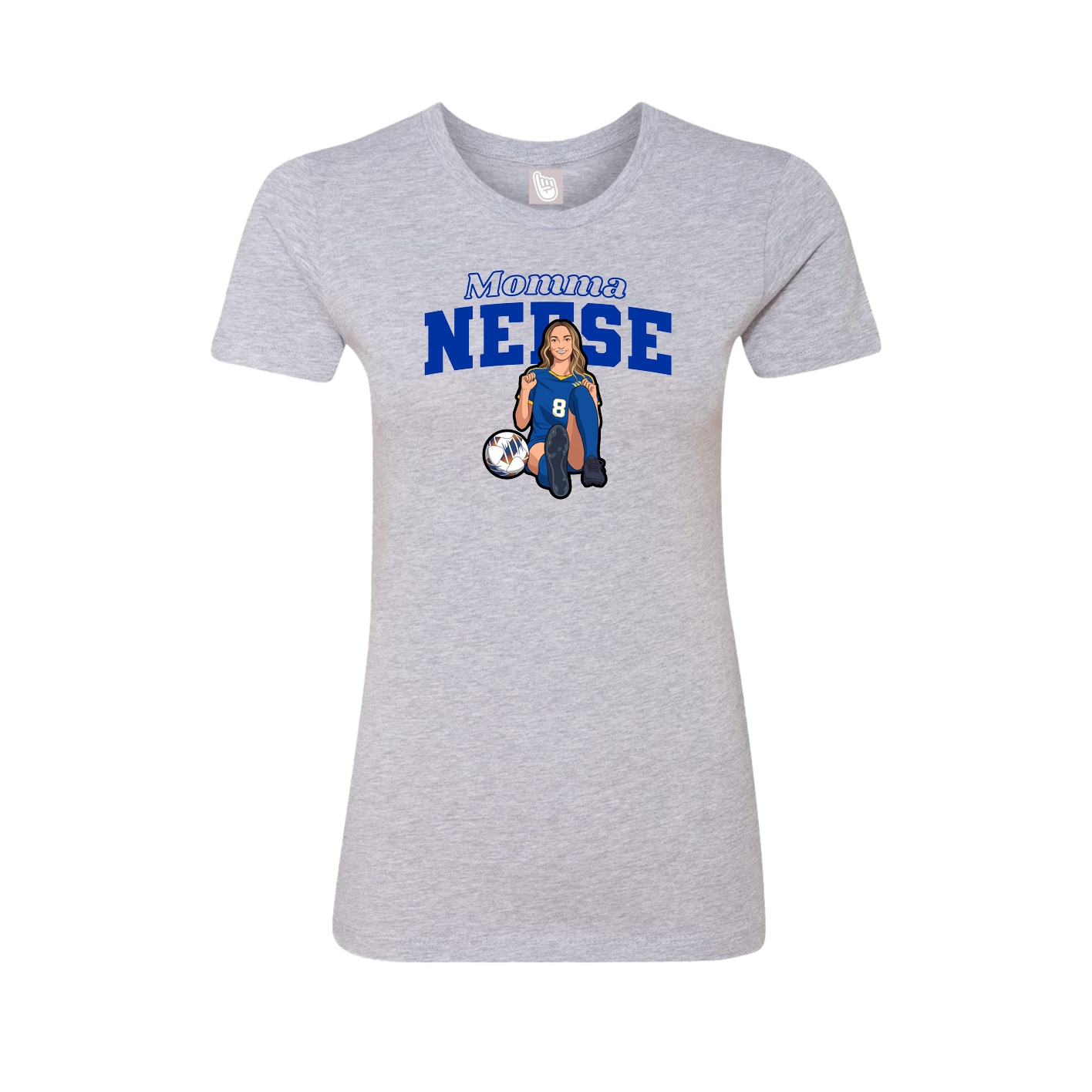 Womens Tee — Mothers Day Block in Grey