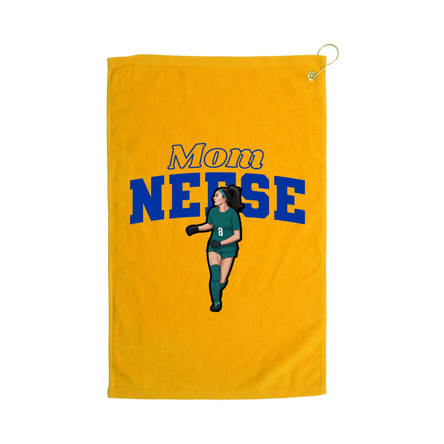 Golf Towel — Mothers Day Block in Gold