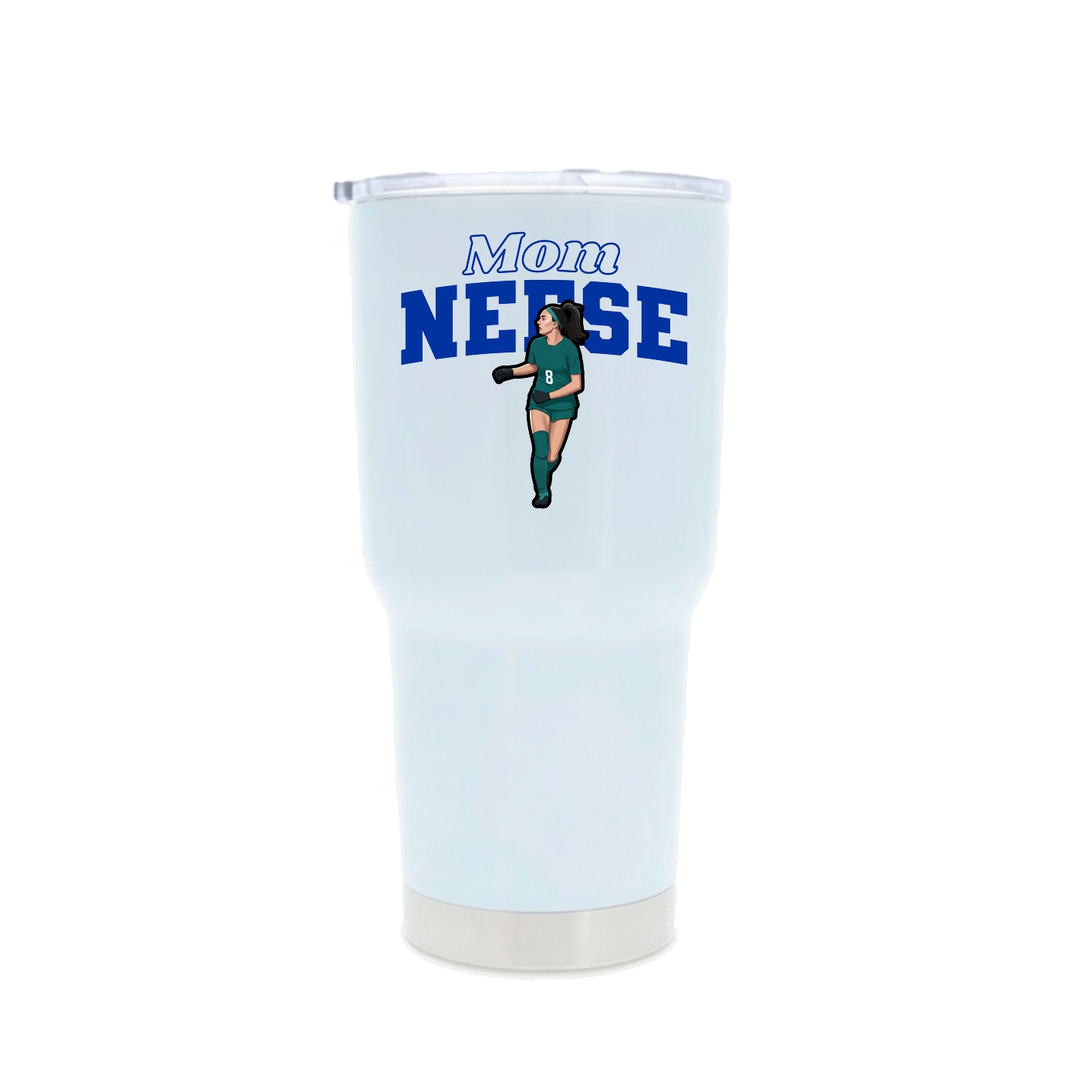 30oz Stainless Steel Tumbler — Mothers Day Block in White