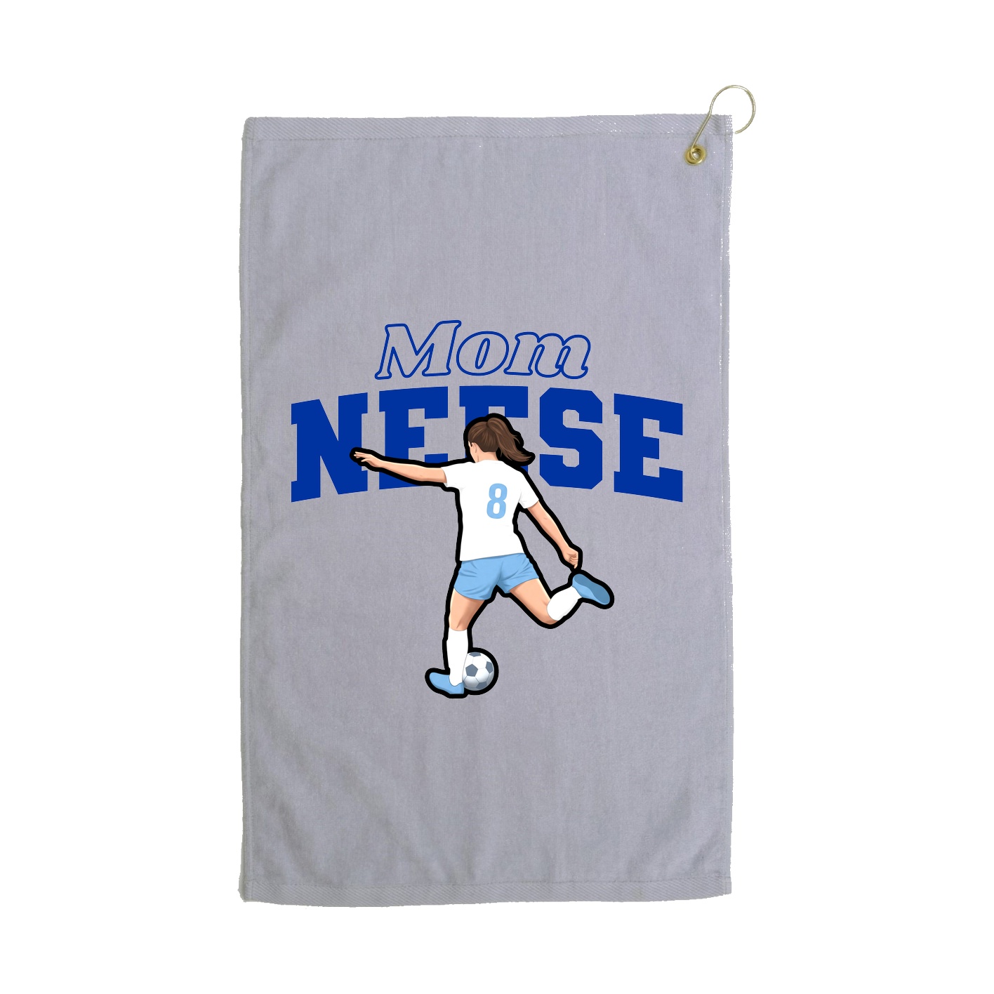 Golf Towel — Mothers Day Block in Grey