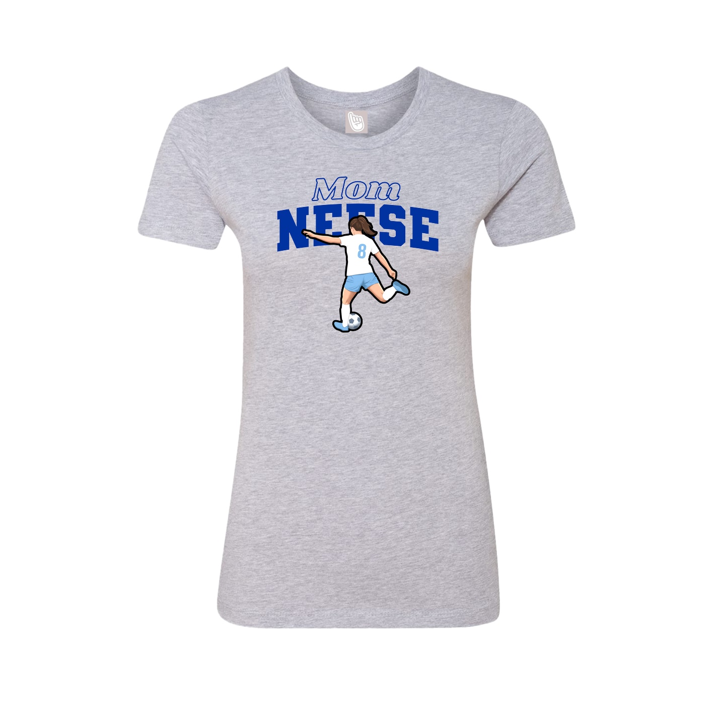 Womens Tee — Mothers Day Block in Grey