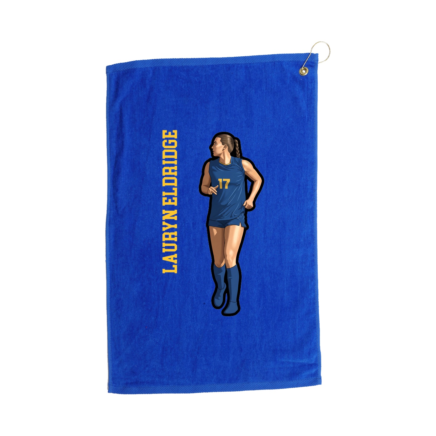 Golf Towel — Name Vertical in Royal