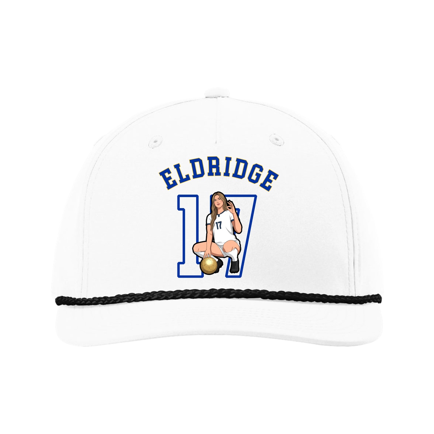 Five-Panel Classic Rope Cap — Shirsey Arch in White
