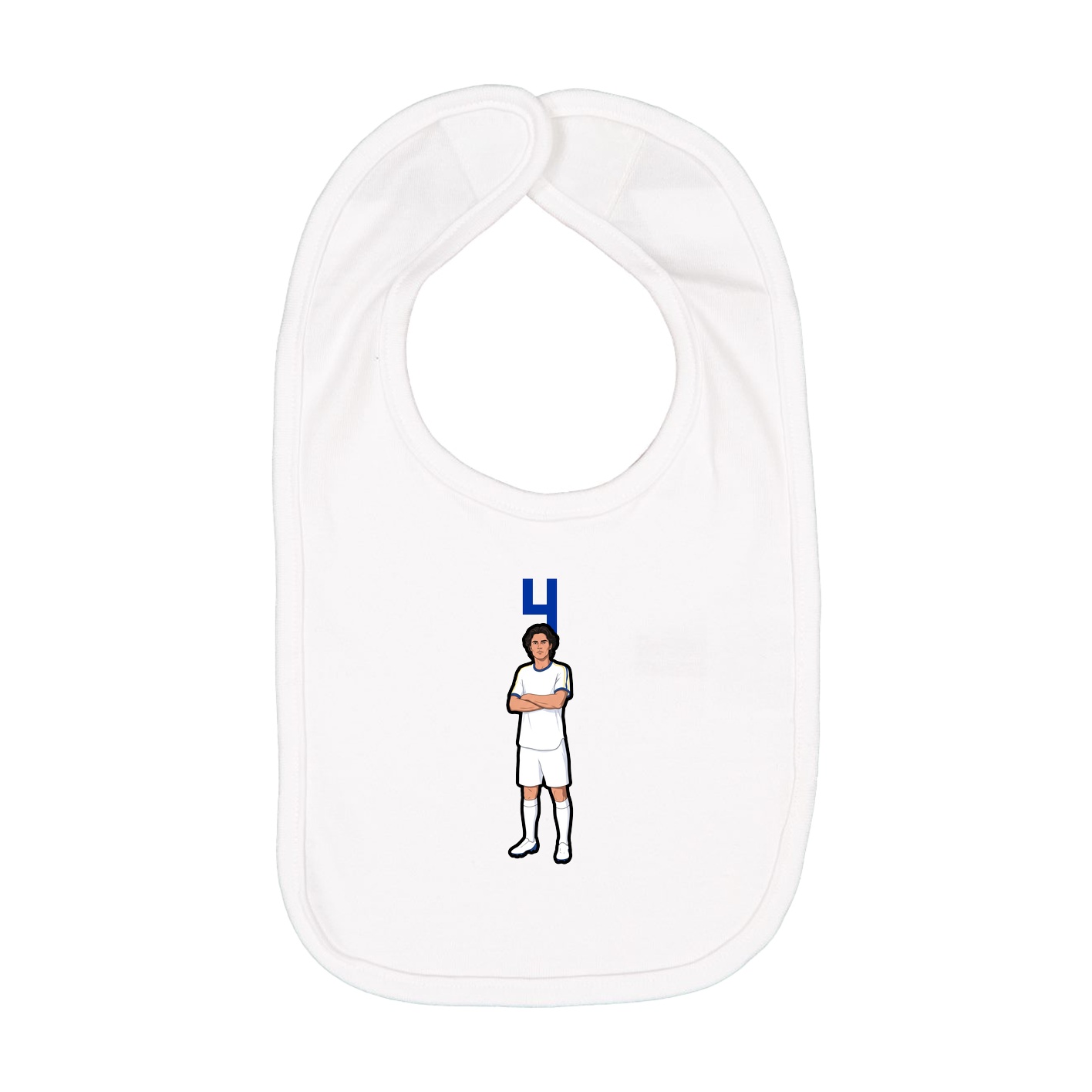 Infant Bib — Number Top in White