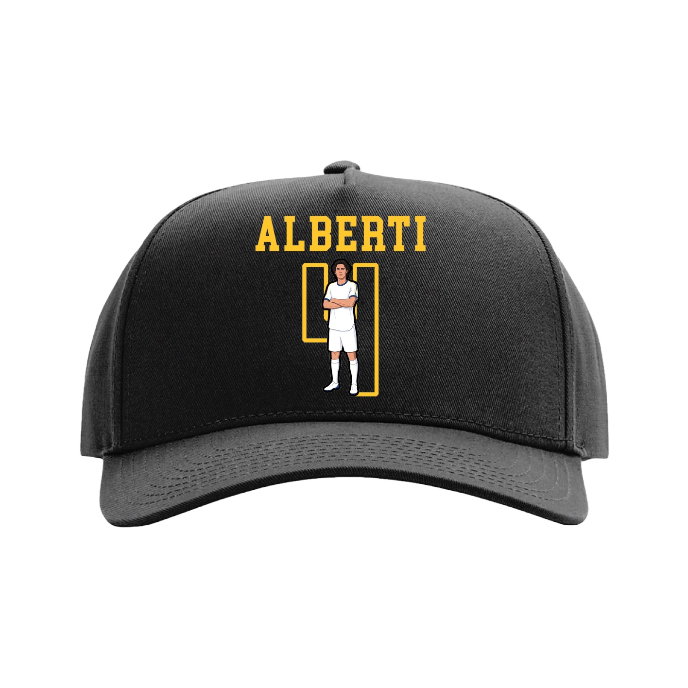 Full Fabric Five-Panel Champ Cap — Shirsey in Black